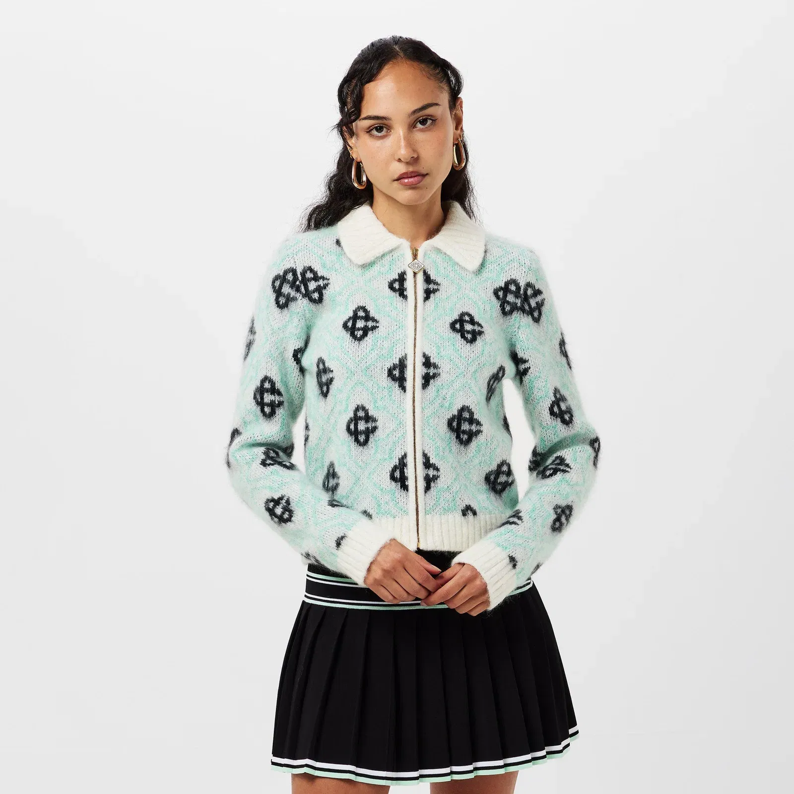 Mono Zip Front Cardigan