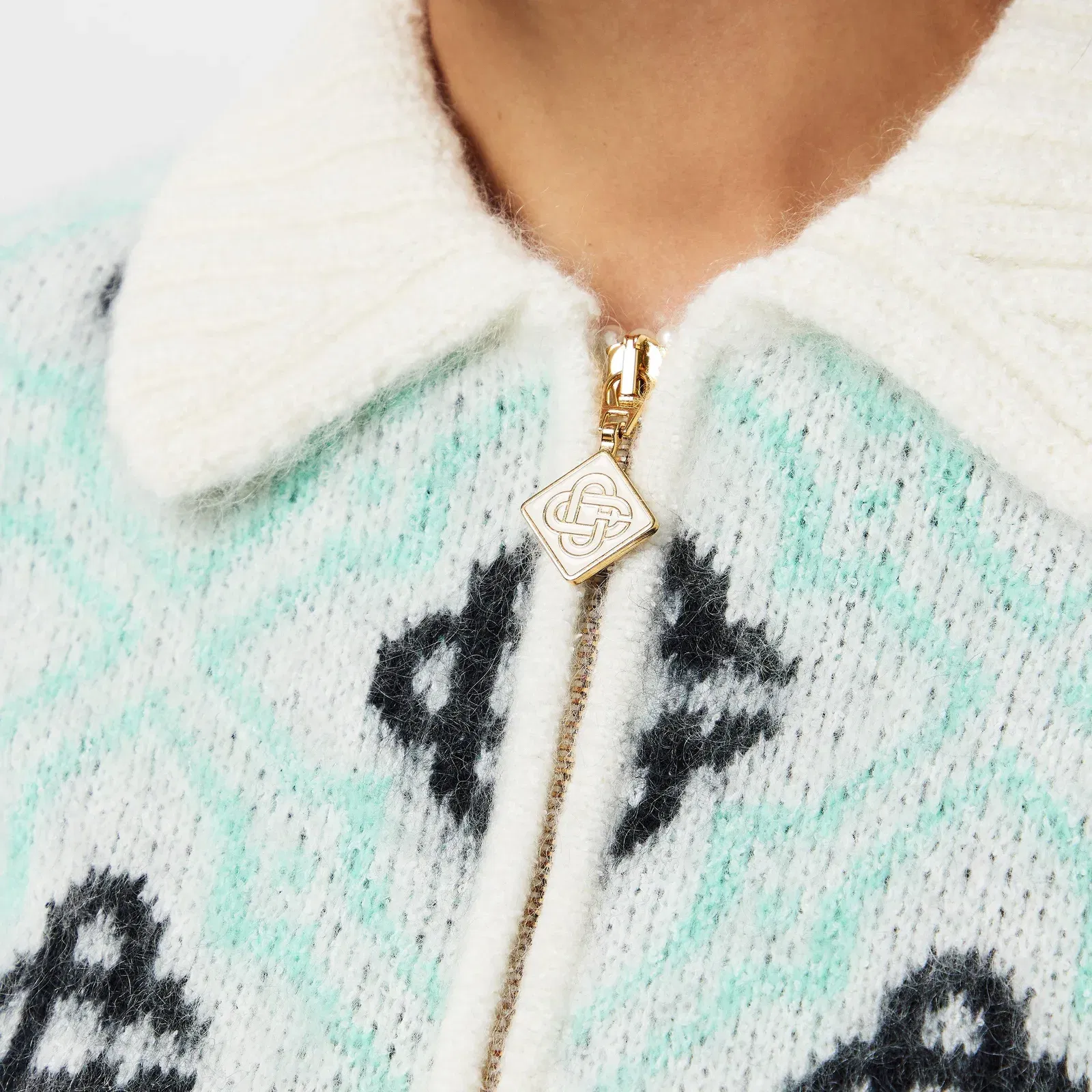 Mono Zip Front Cardigan