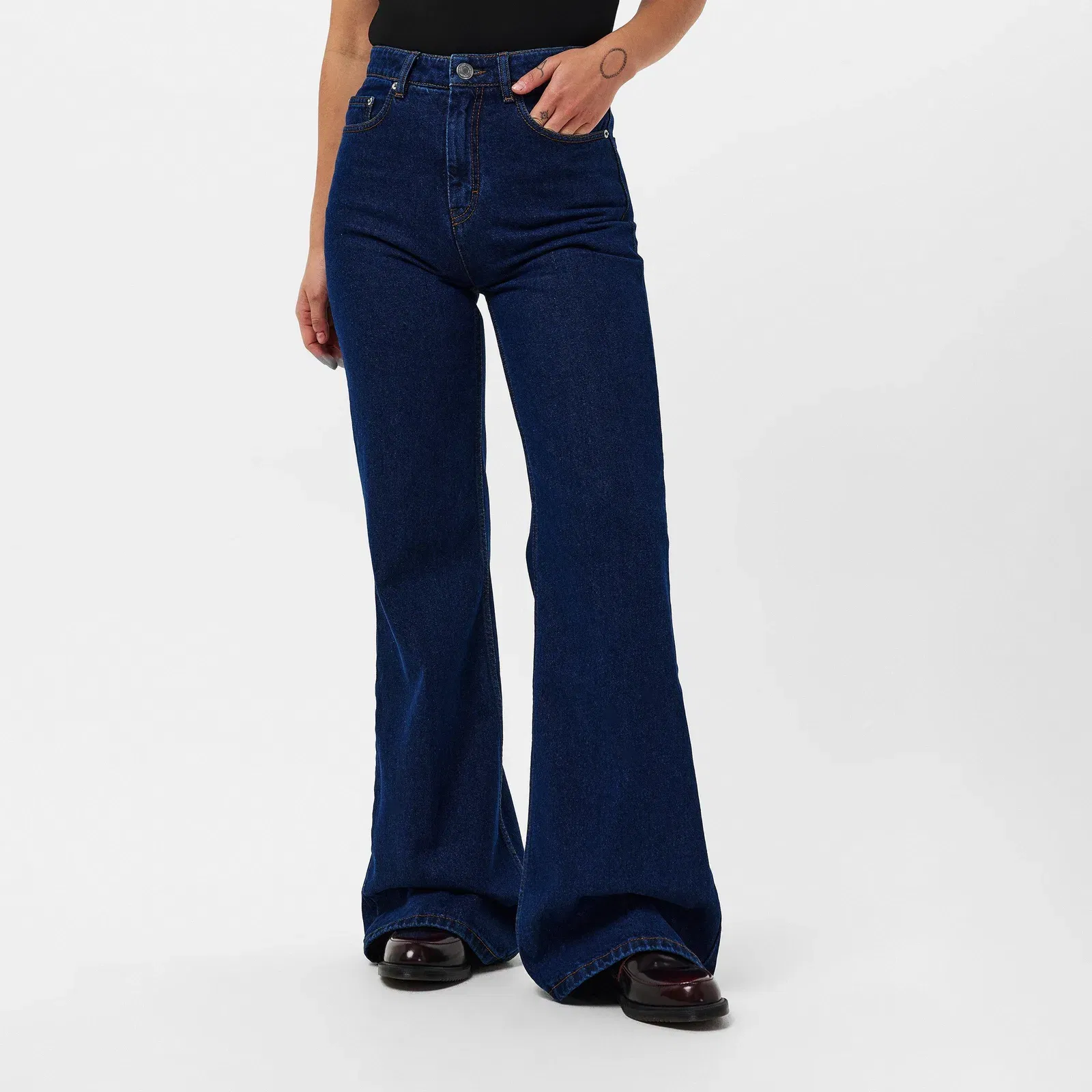 Flare High Rise Wide Leg Jeans