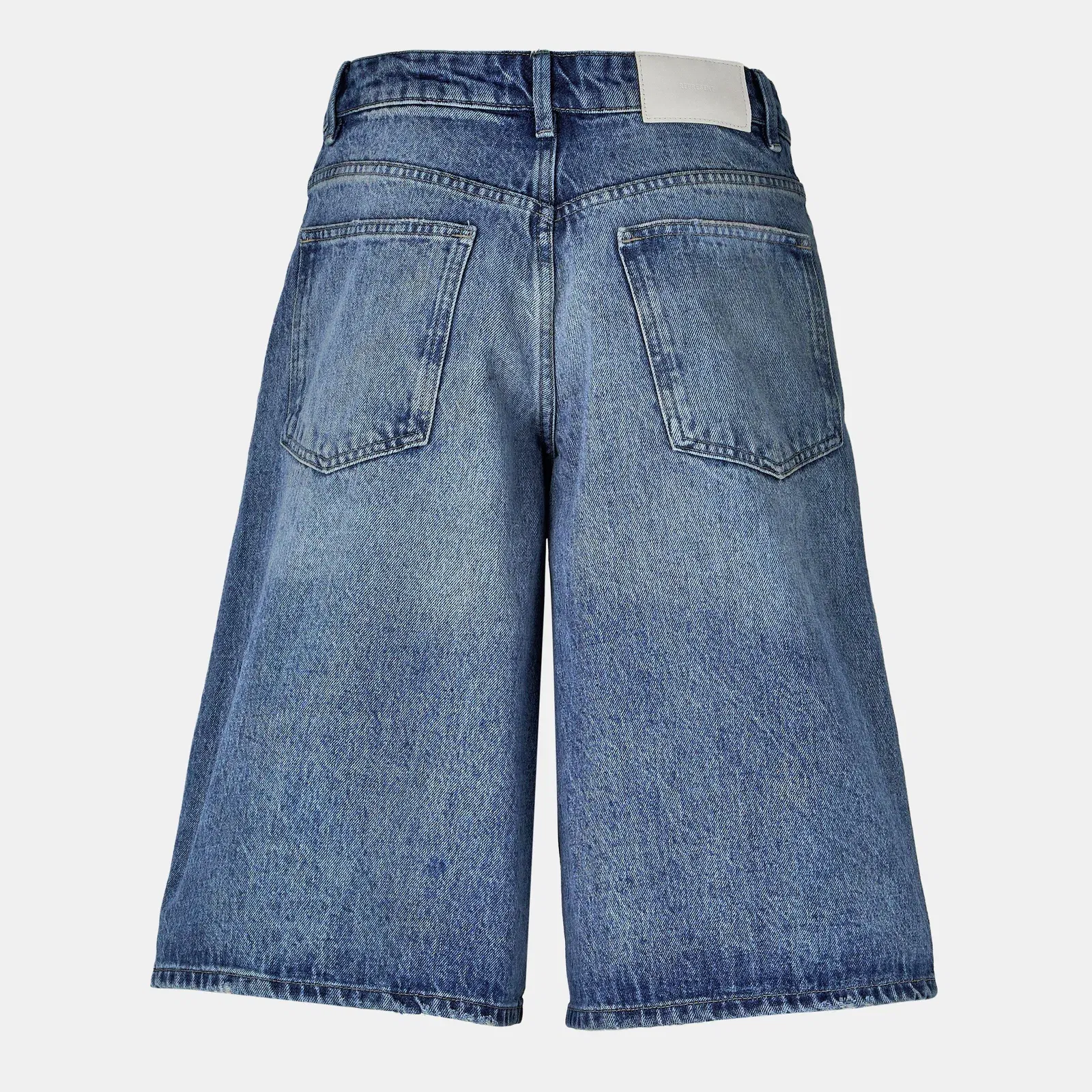 Denim Bermuda Cotton Knee Length Chino Shorts