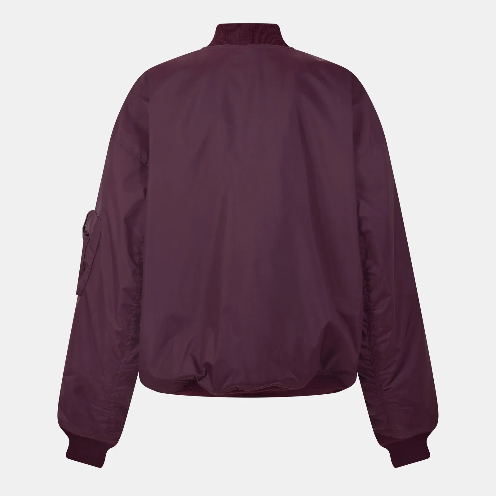 Ribbed Trim Bomber Jacket