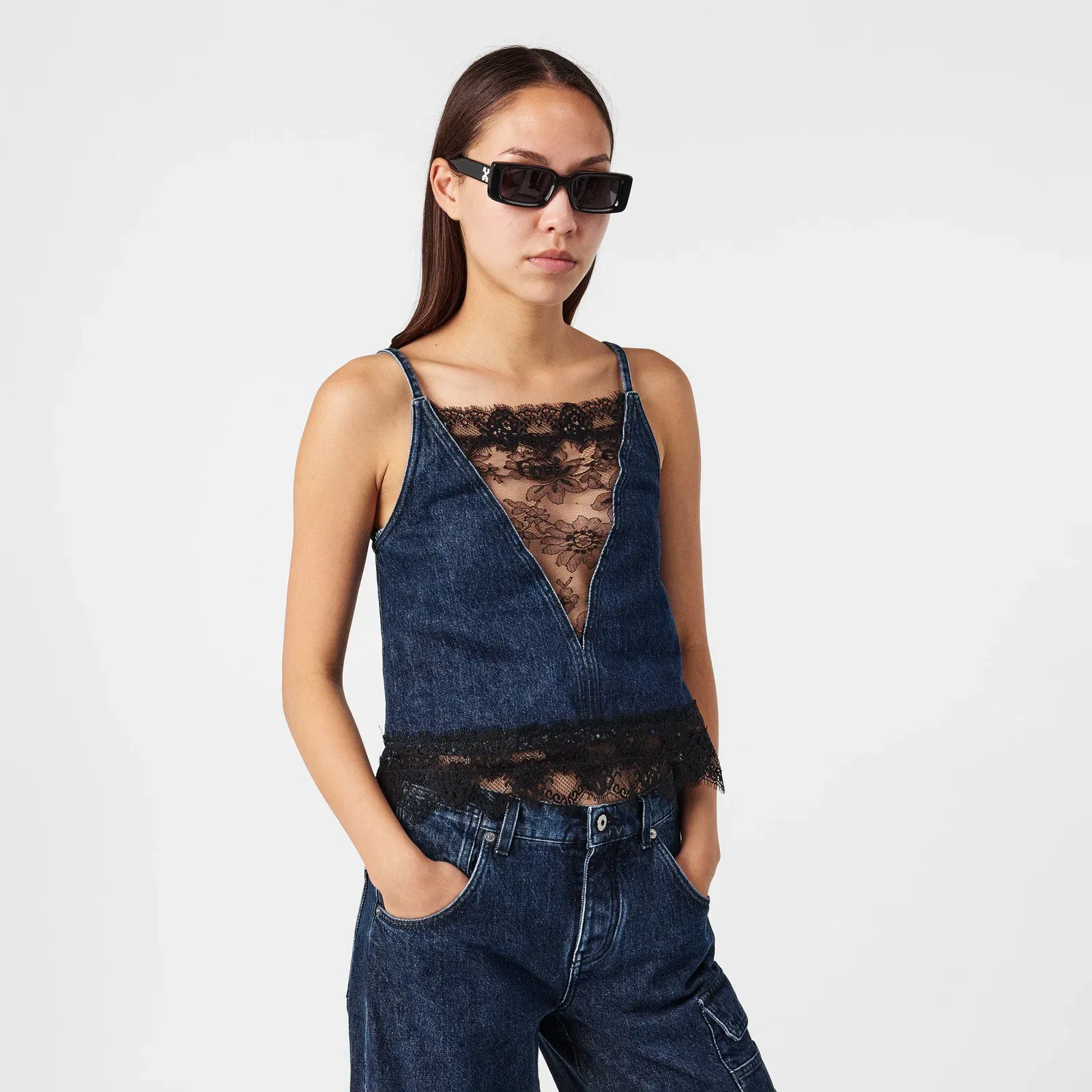 Textured Ribbing Cotton Mix Knitted Top