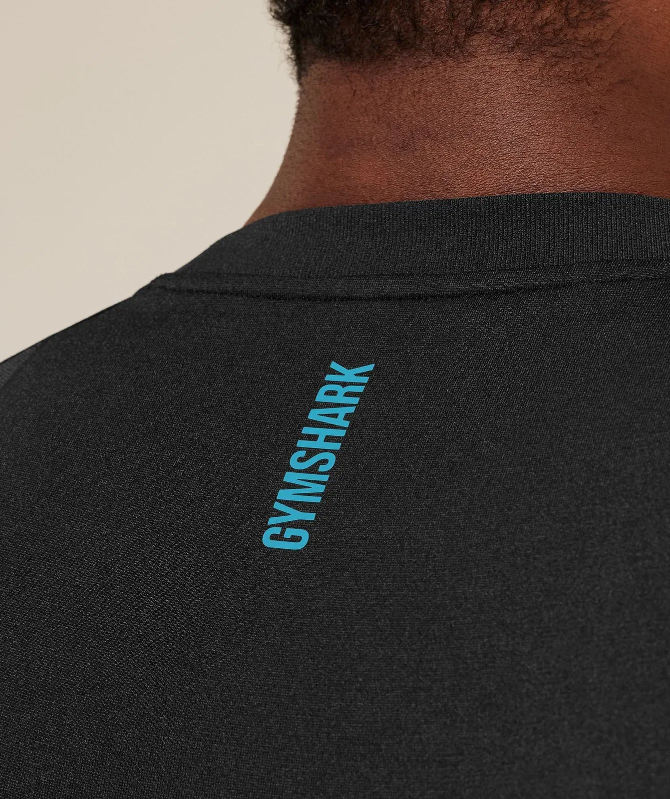 Gymshark Shadow Seamless Long Sleeve T-Shirt - Black/Brand Blue