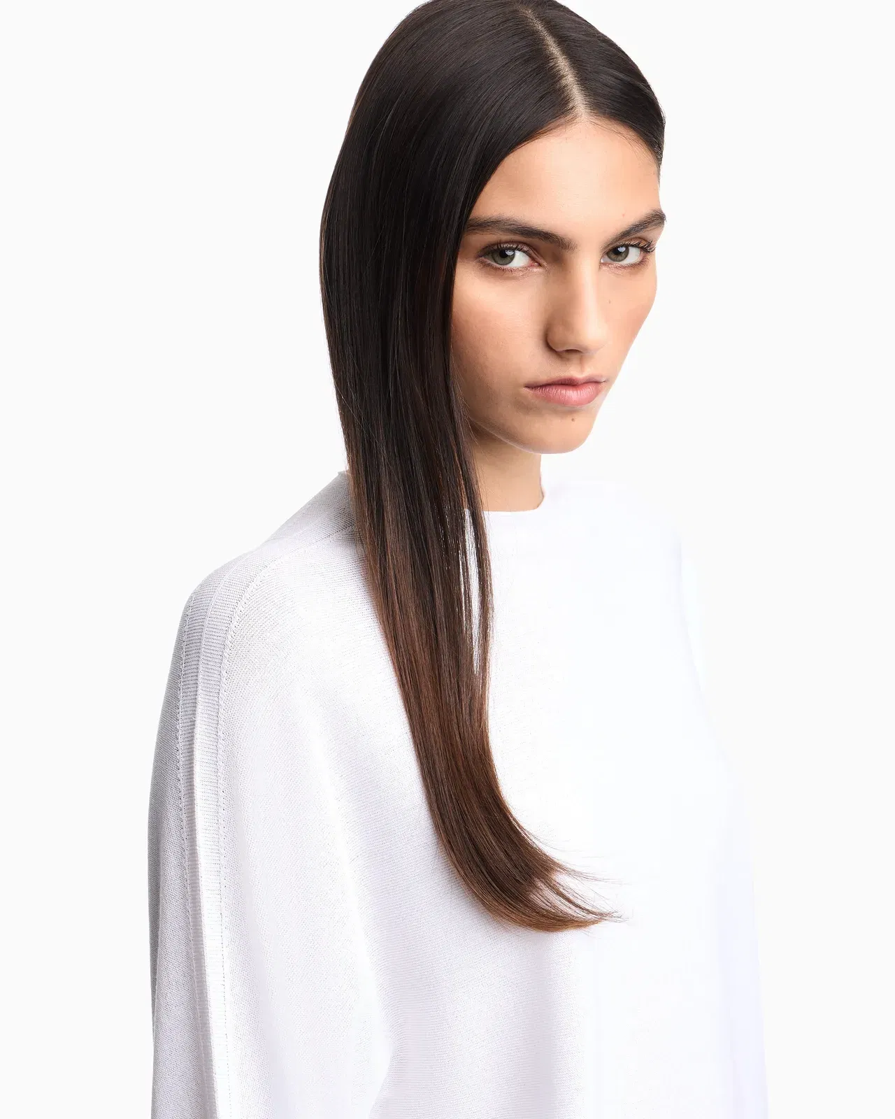 Emporio Armani Link-stitch knit jumper