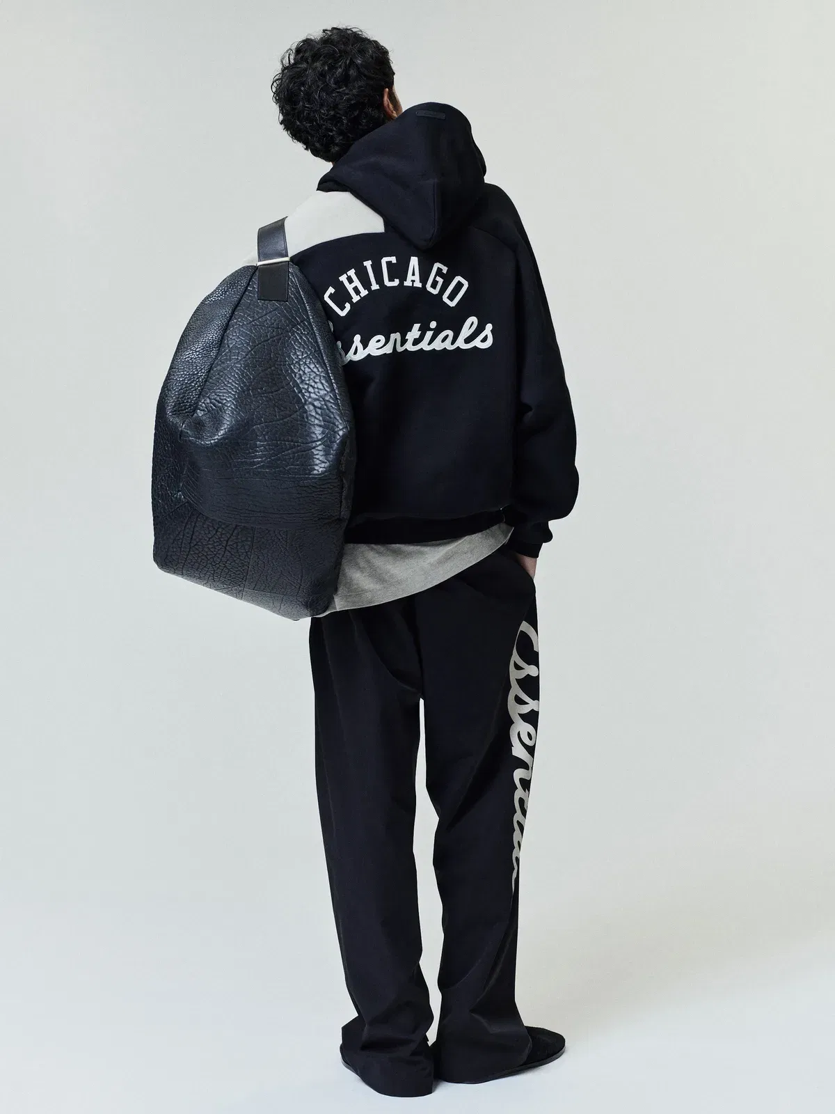 Essentials White Sox Raglan Half Zip Sport Hoodie Black