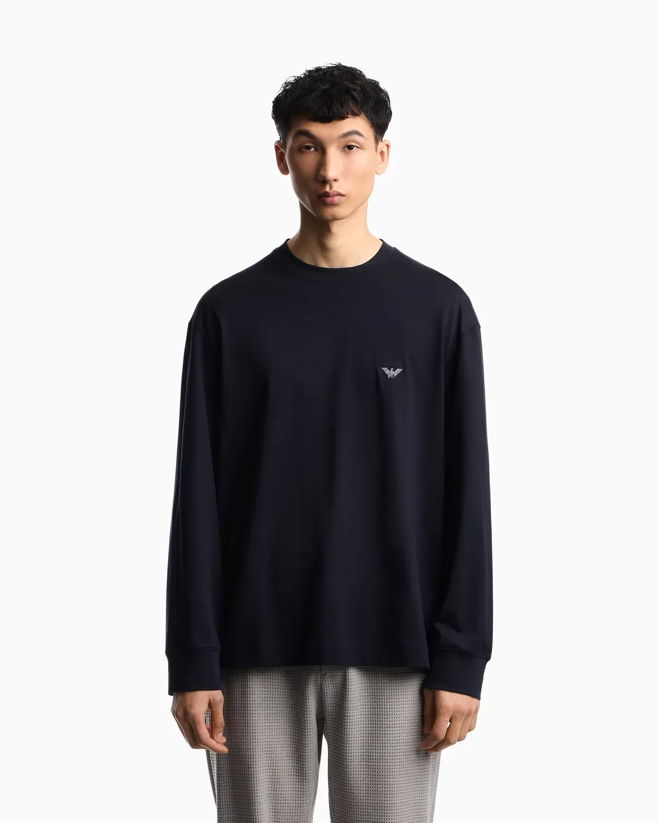 Emporio Armani Pima jersey crew-neck jumper