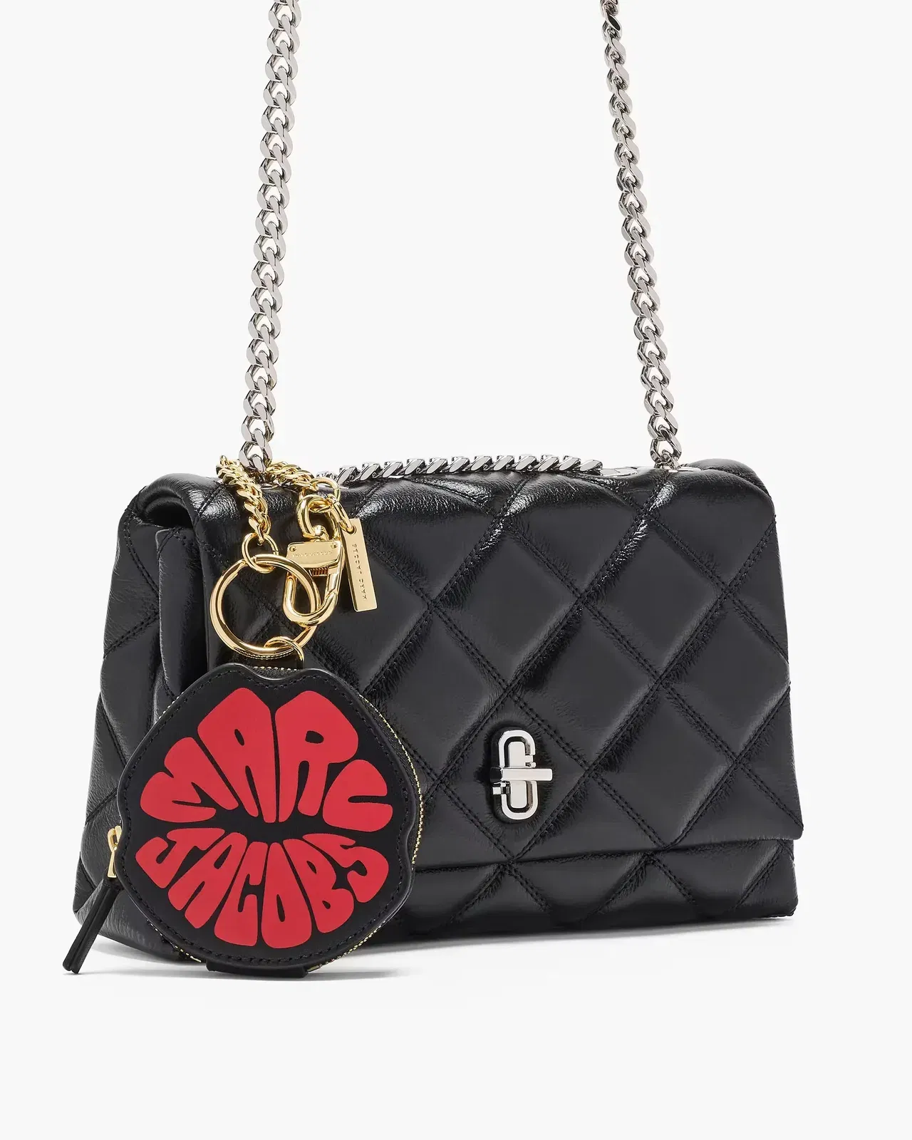 Marc Jacobs The Marc Lips Pouch Bag Charm Black