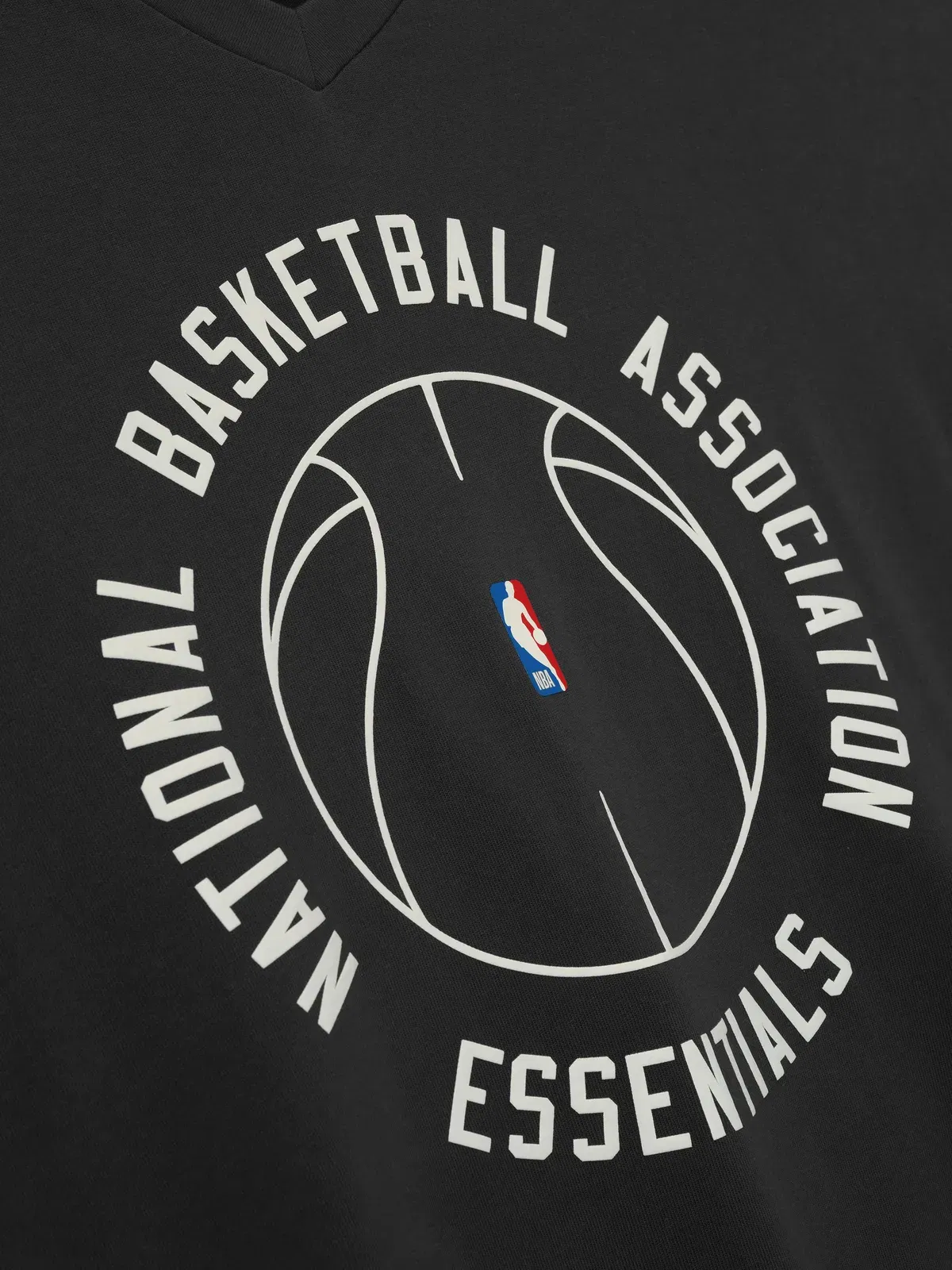 Essentials Nba X Barkley Hendricks Long Sleeve V-Neck Tee Faded Black