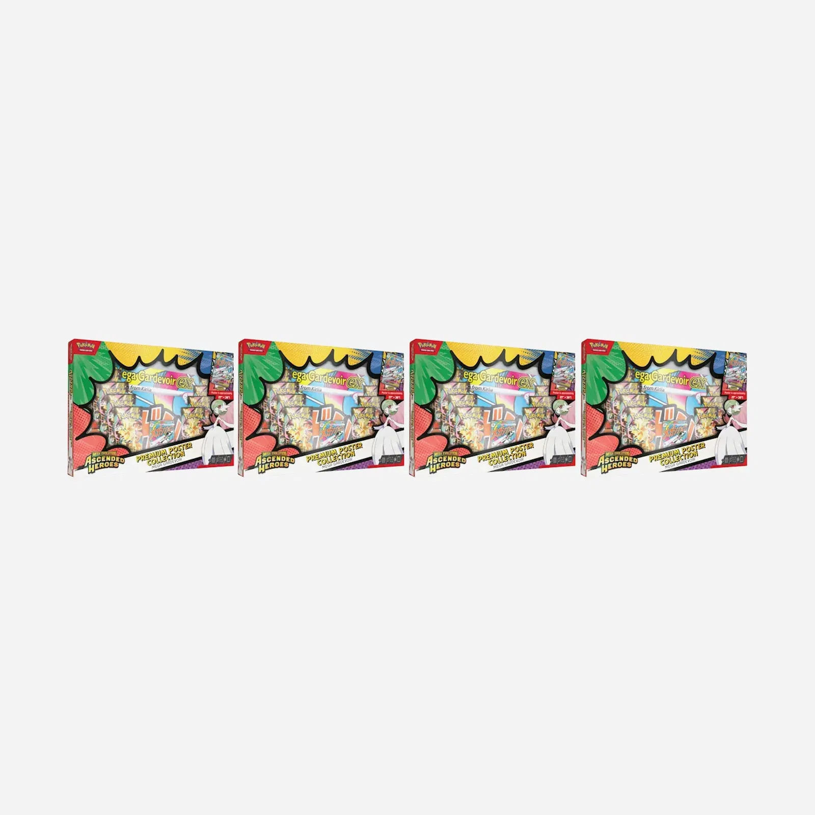 2026 Pokemon Mega Evolution Ascended Heroes Mega Gardevoir Premium Poster Collection 4X Lot