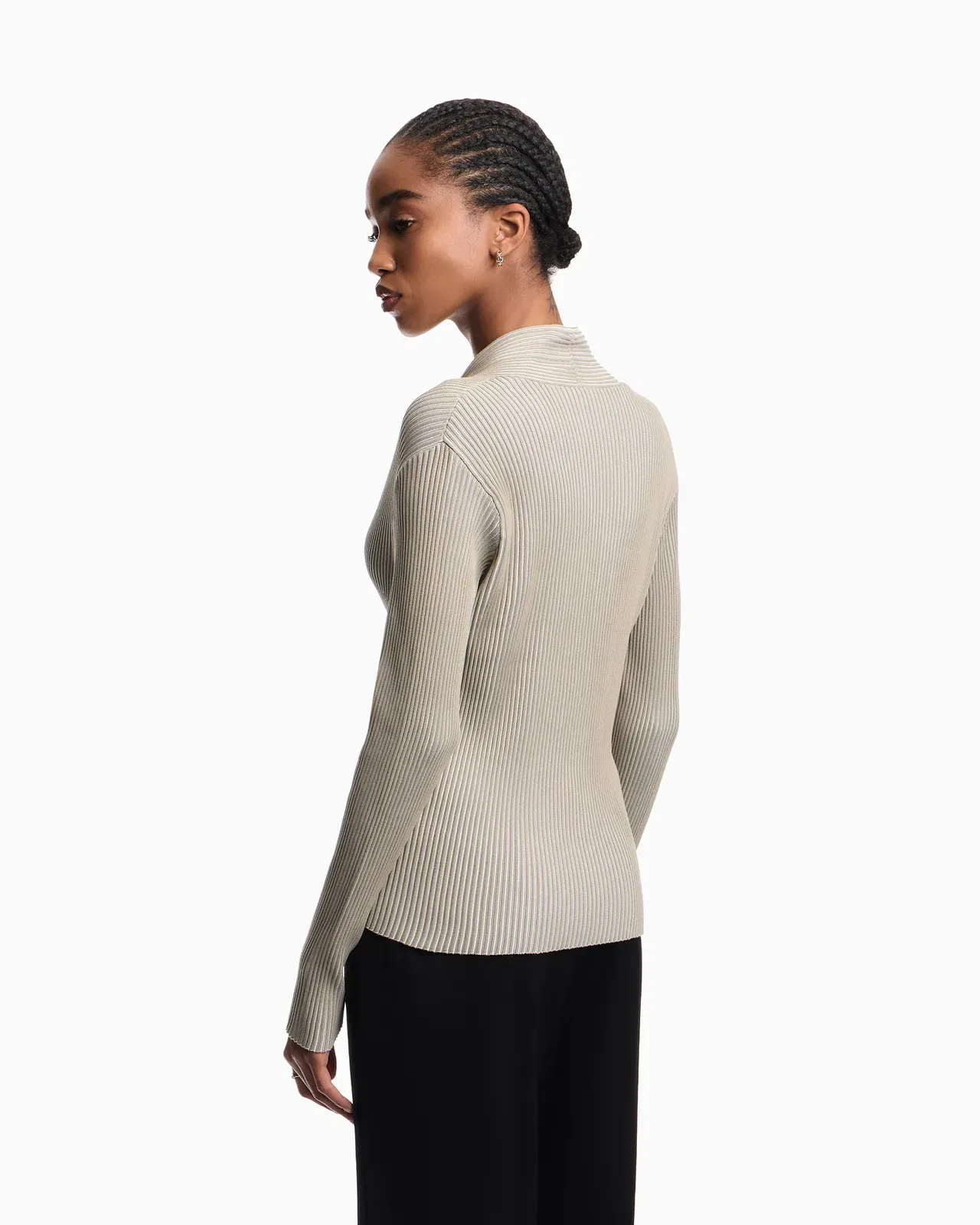 Emporio Armani Knit cardigan with a ribbed effect
