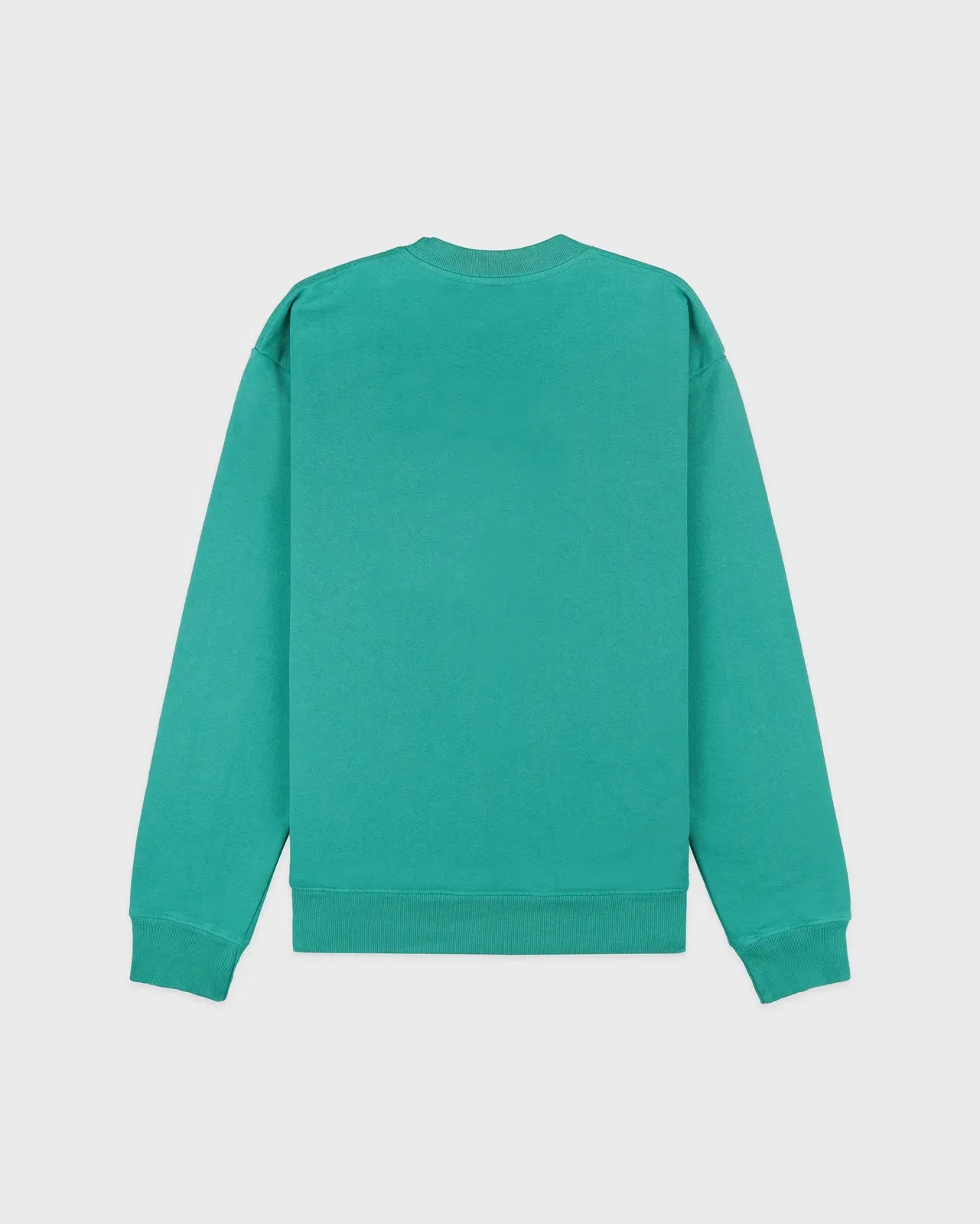 Spellout Embroidered Crewneck - Spring Green/Faded Black
