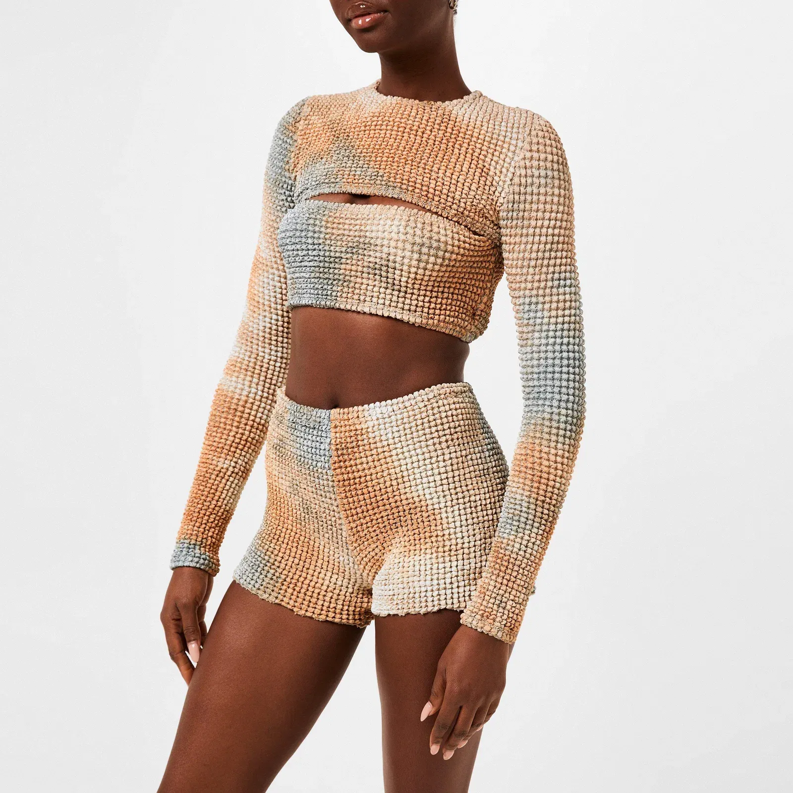 Tie Dye Double Crop Top, Tie-Dye Design
