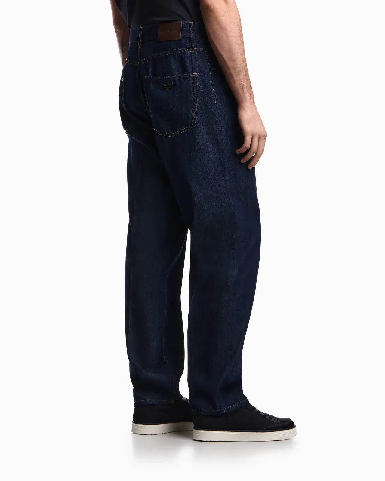 Emporio Armani J73 loose fit jeans in light rinse wash denim