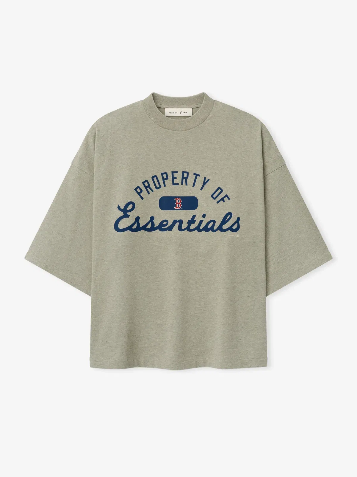 Essentials Red Sox Merch T-Shirt Seal Heather