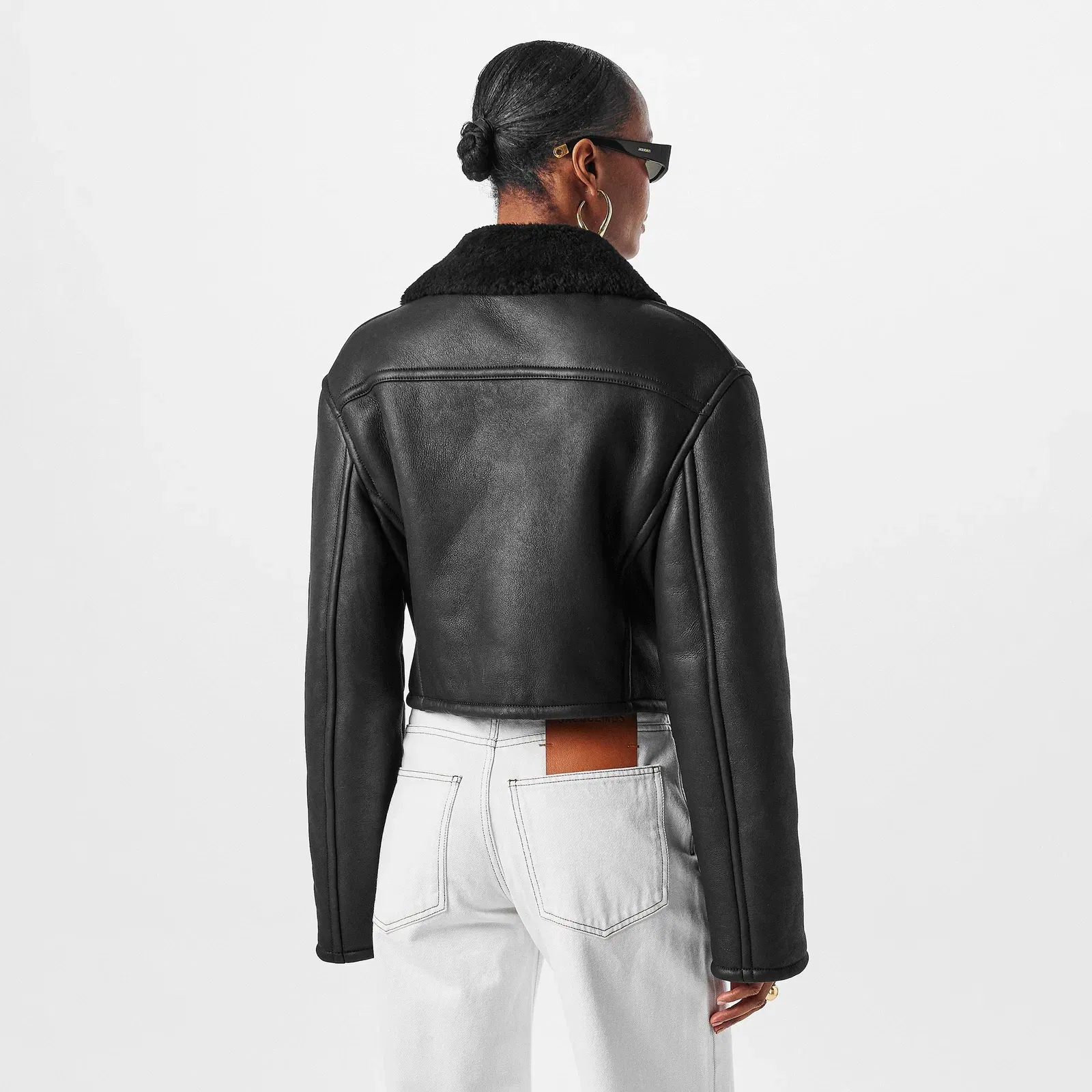 Marino Blouson Long Sleeve Lamb Leather Jacket
