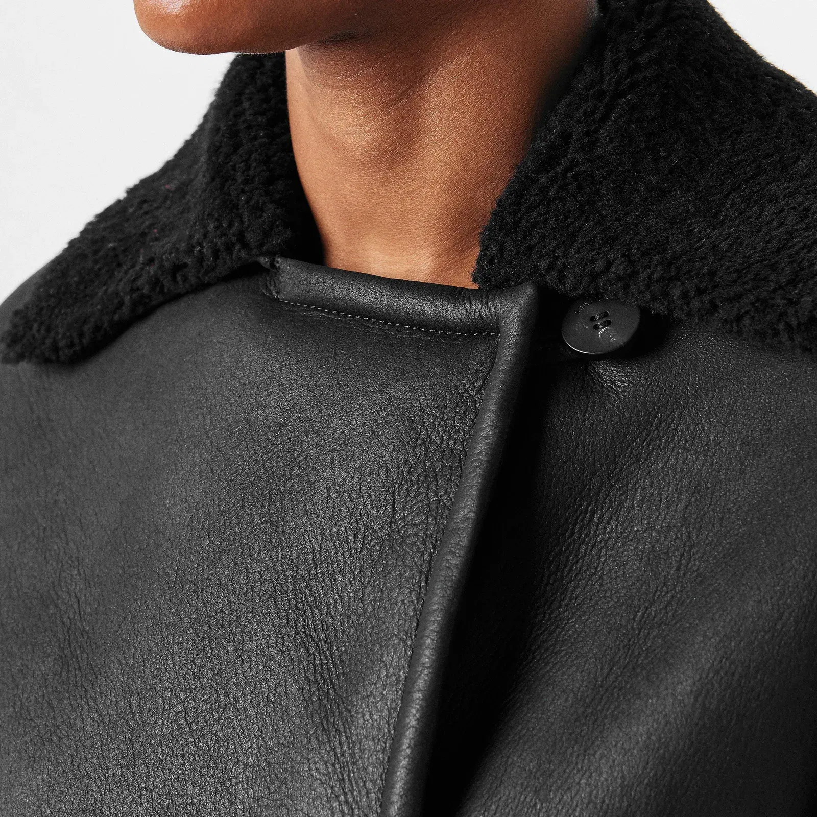 Marino Blouson Long Sleeve Lamb Leather Jacket