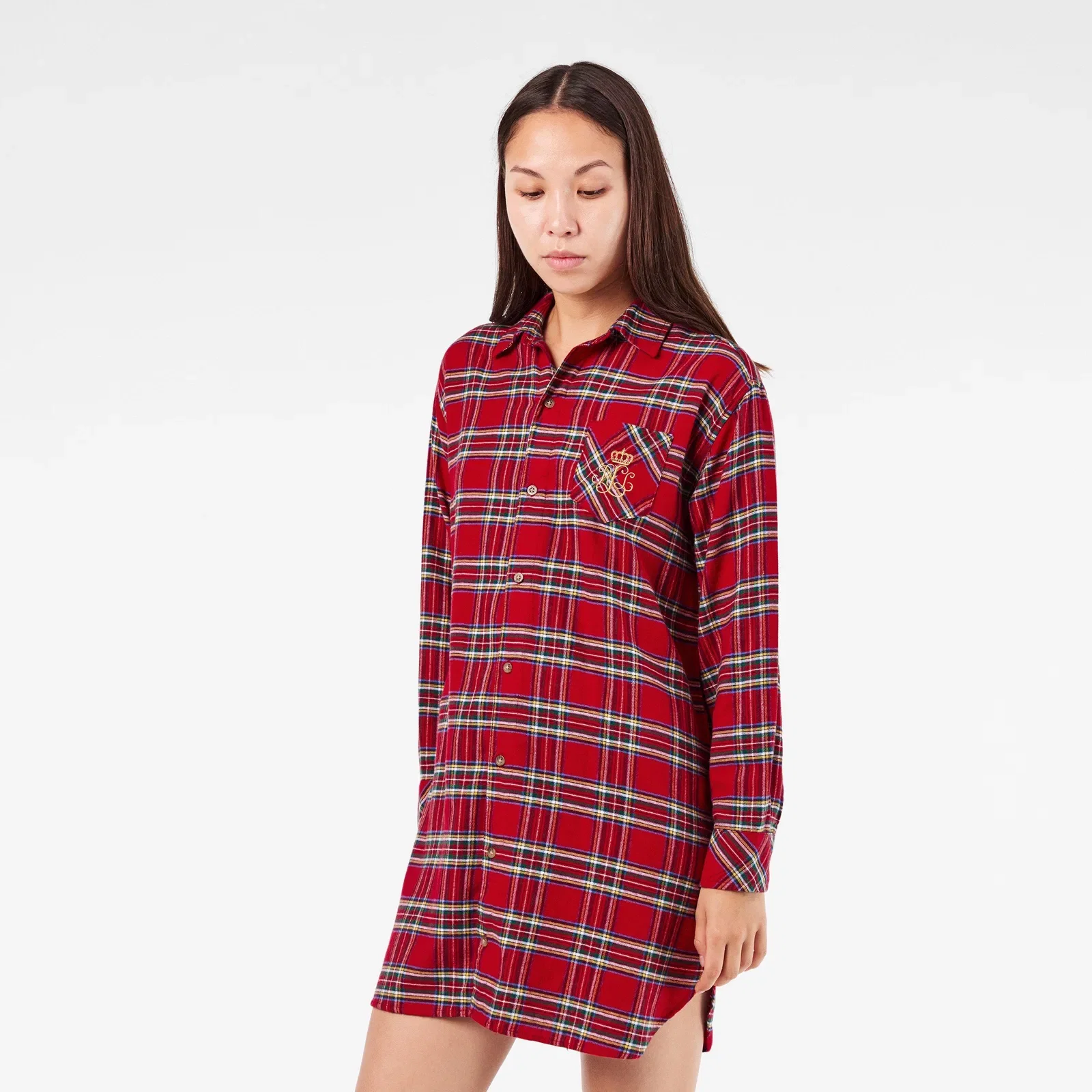 Button-Through Relaxed Fit Nightshirt