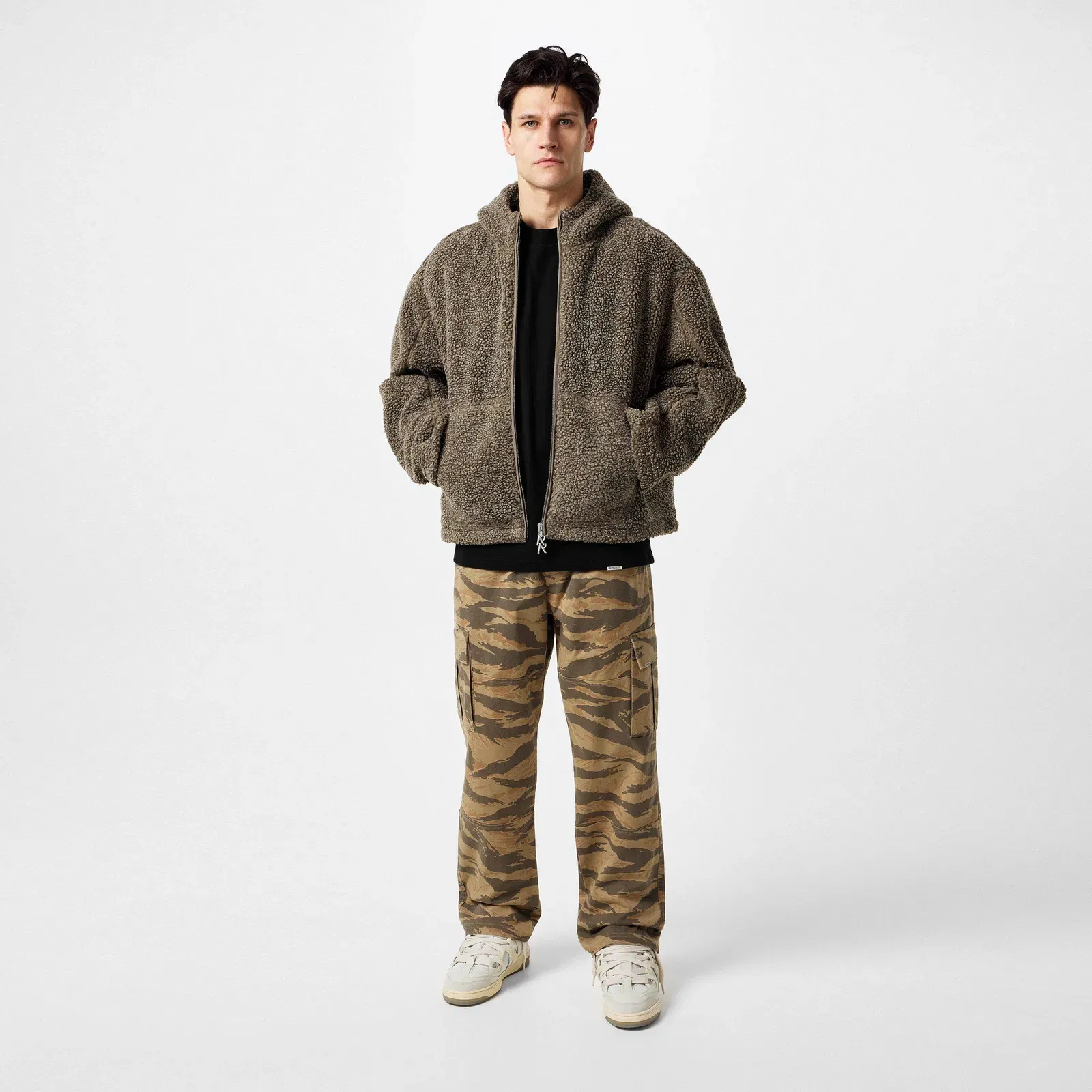 Camo Cotton Cargo Trousers