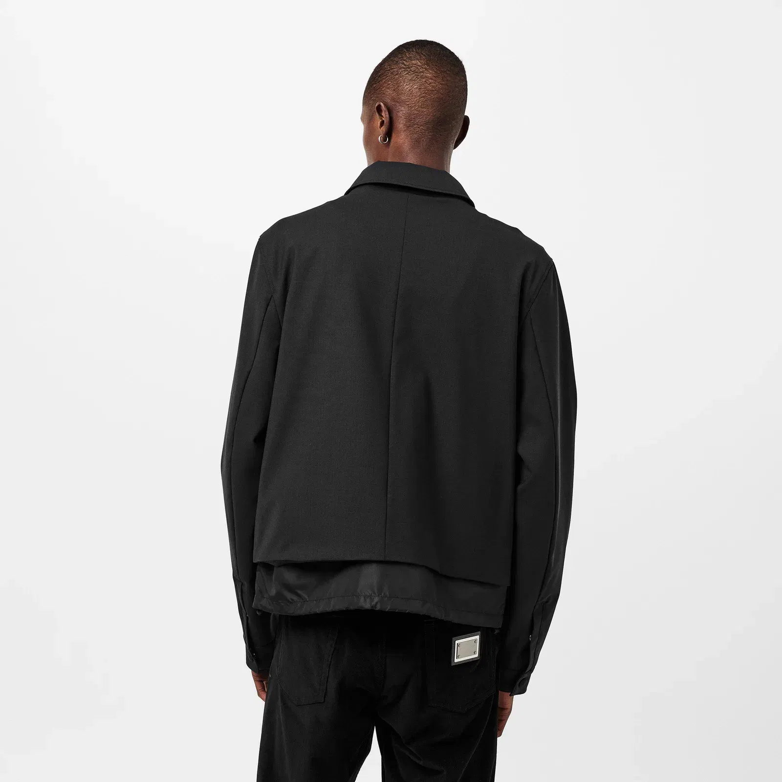 Structured Ribbed Cuff Harrington Jacket