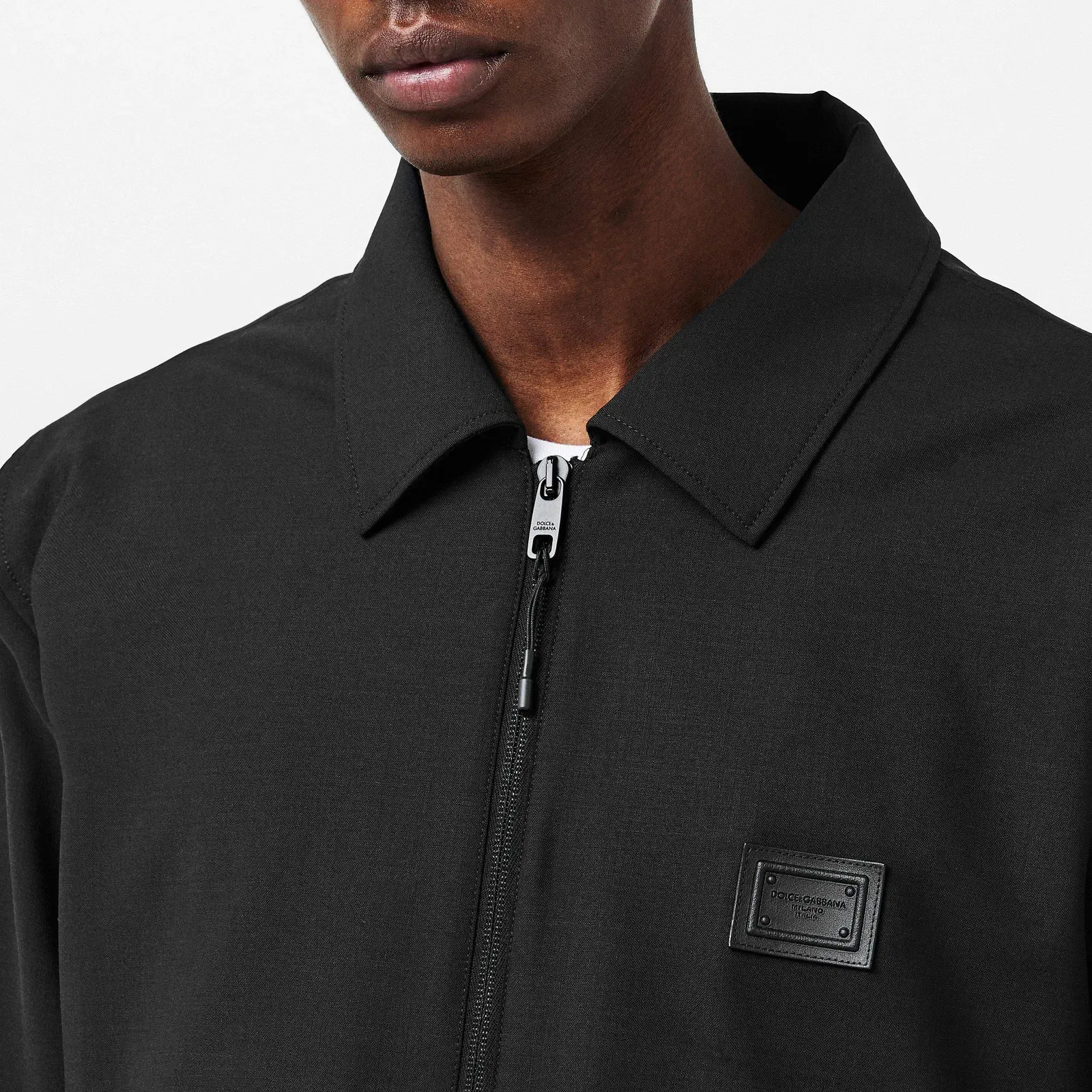 Structured Ribbed Cuff Harrington Jacket