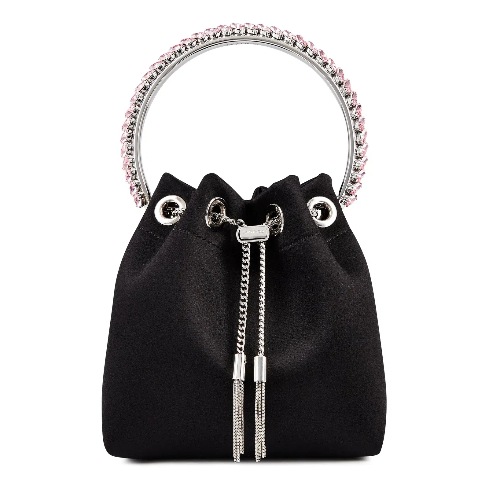 Embellished Satin Bon Bon Top Handle Bag