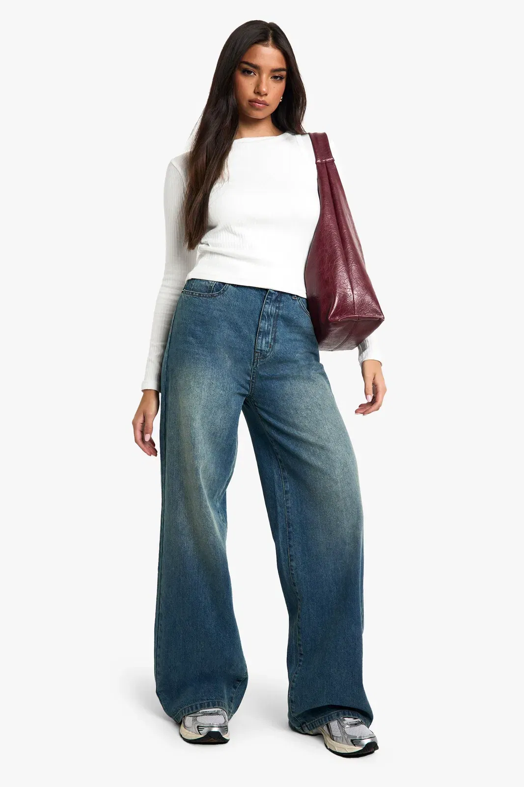 2 Layer Rib Long Sleeve Top
