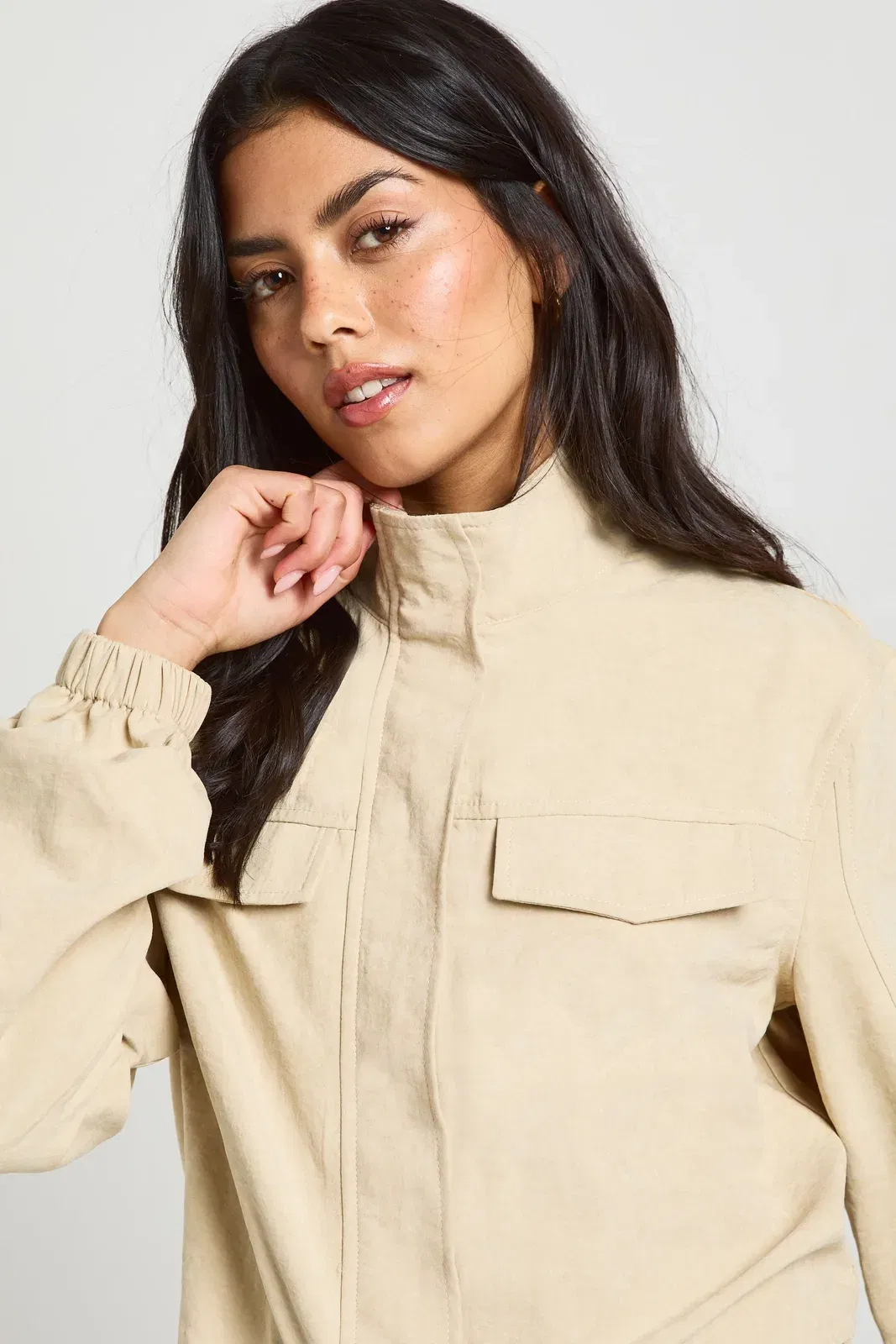 Peached Funnel Neck Tracksuit Top