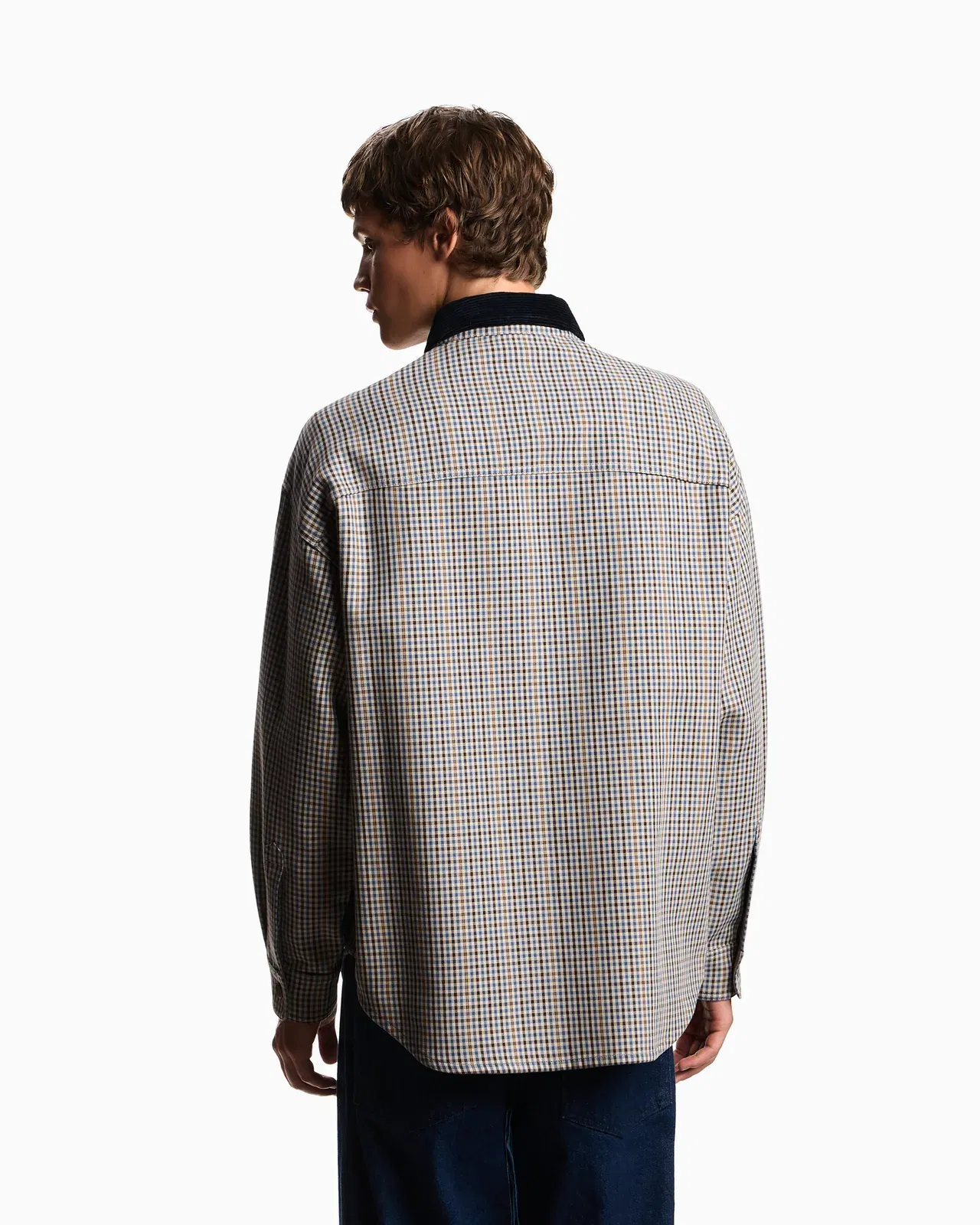 Emporio Armani Eagle Club reversible blouson with check motif