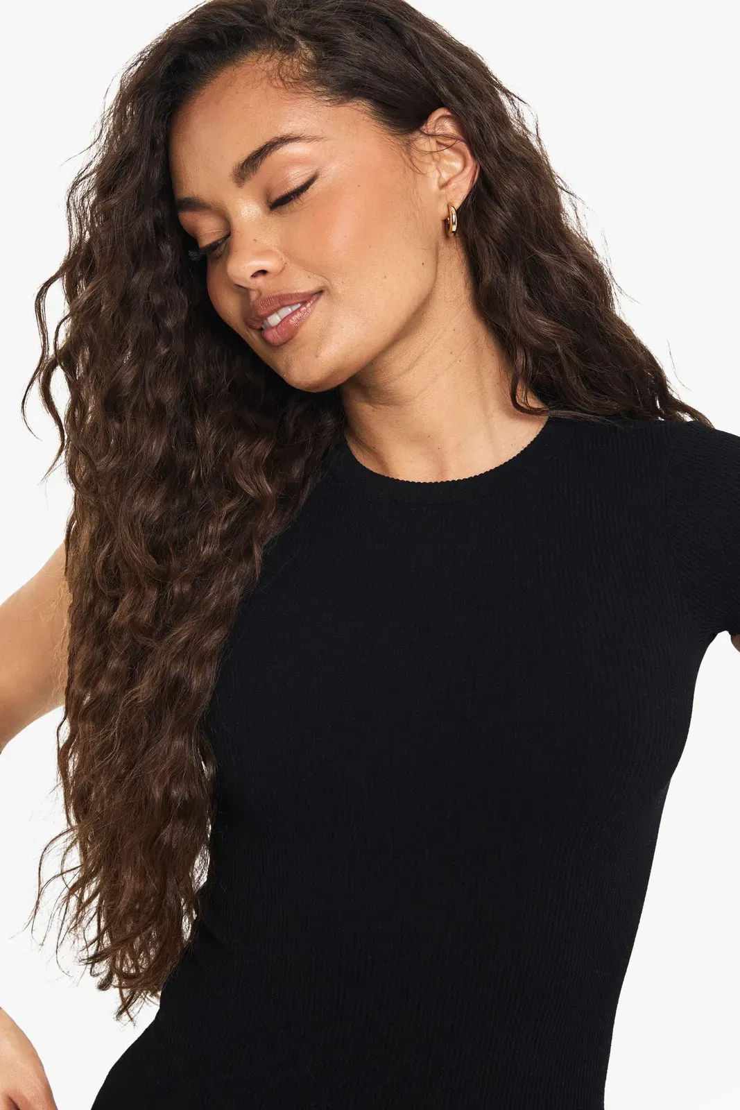Boohoo Basics Seamless Contour Rib Short Sleeve Top