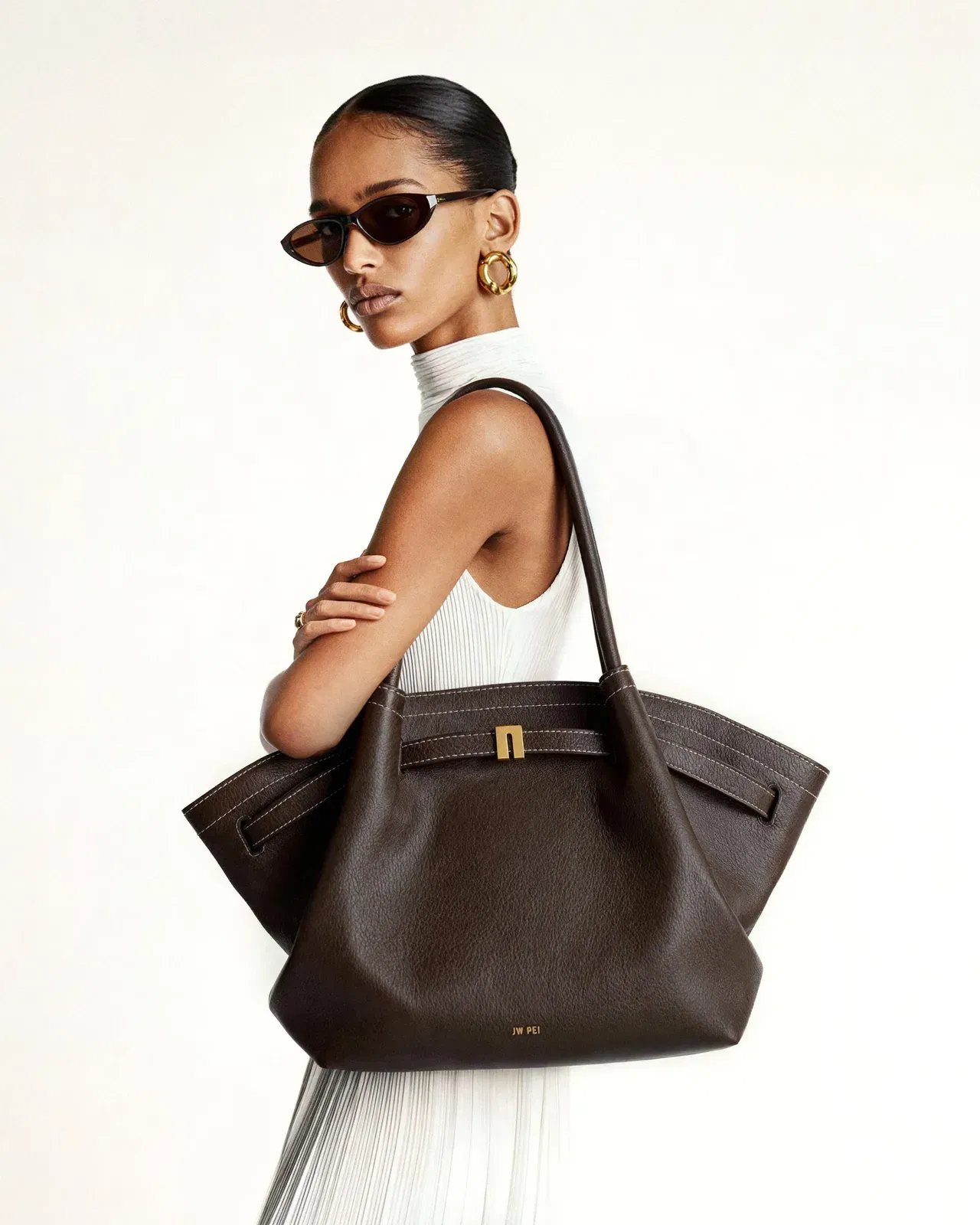 Hana Large Tote Bag - Elephant Grey Croc