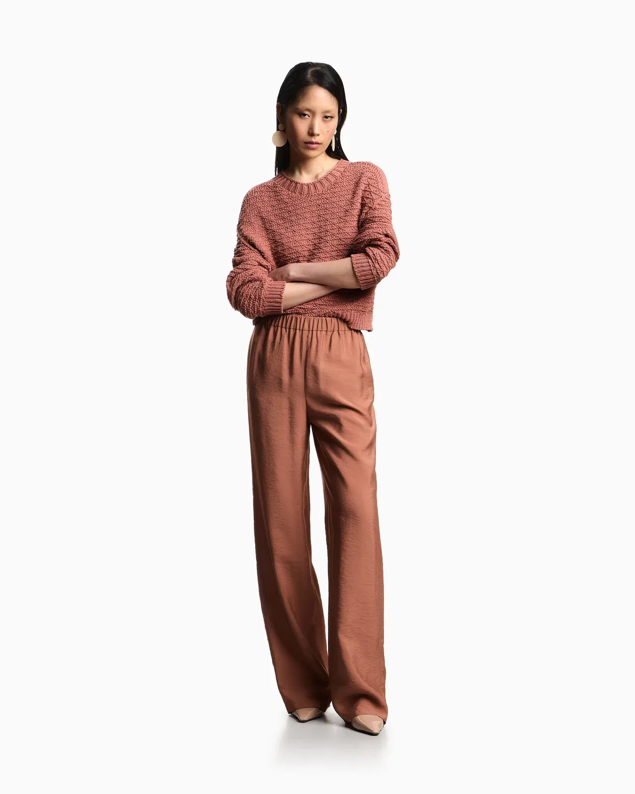 Emporio Armani Icon modal muslin elasticated-waist trousers