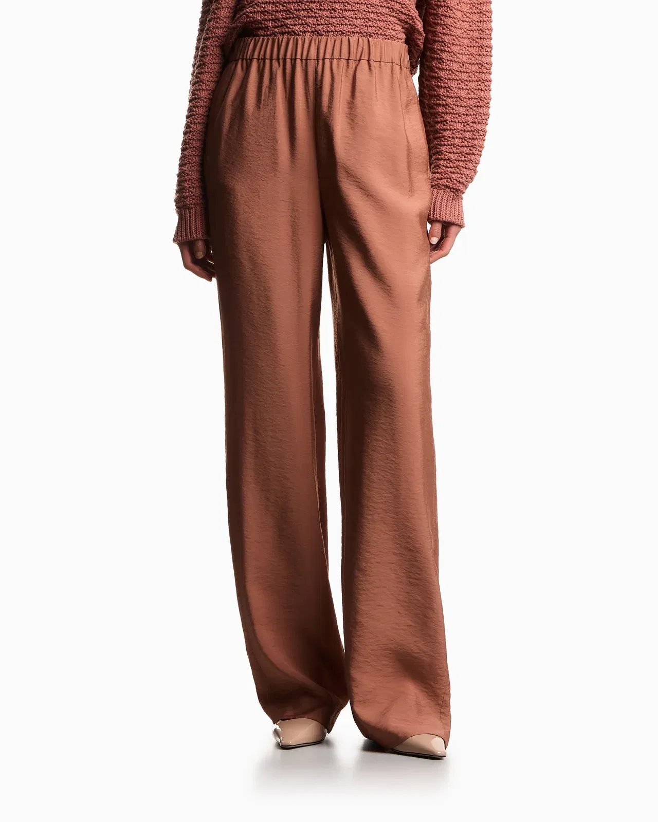 Emporio Armani Icon modal muslin elasticated-waist trousers