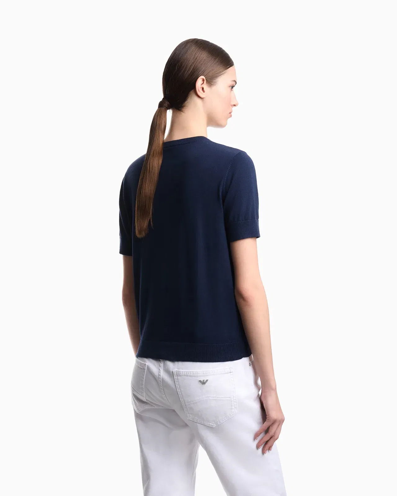 Emporio Armani Jumper with all-over micro eagle embroidery