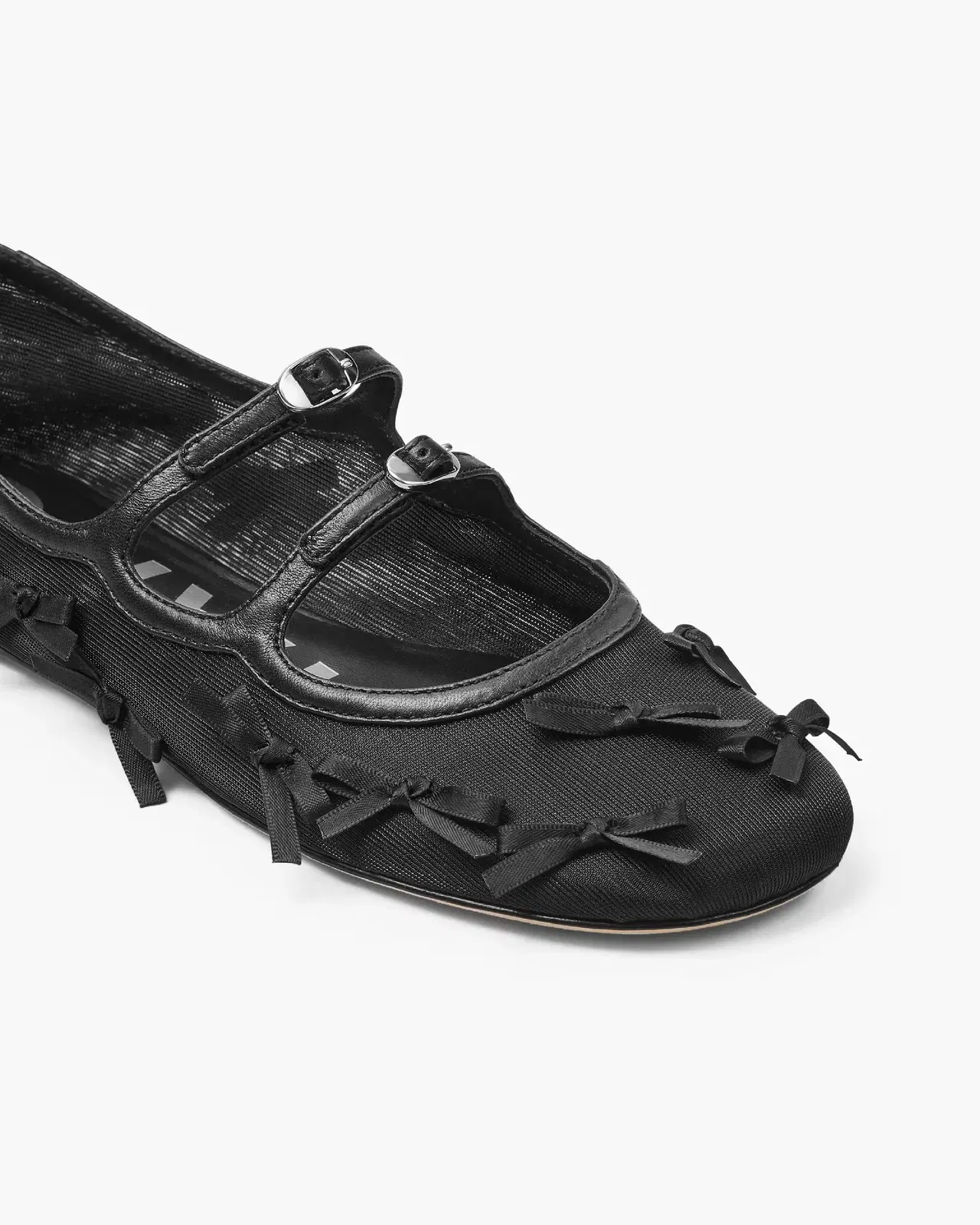Marc Jacobs The Bow Mesh Kiki Ballerina Black