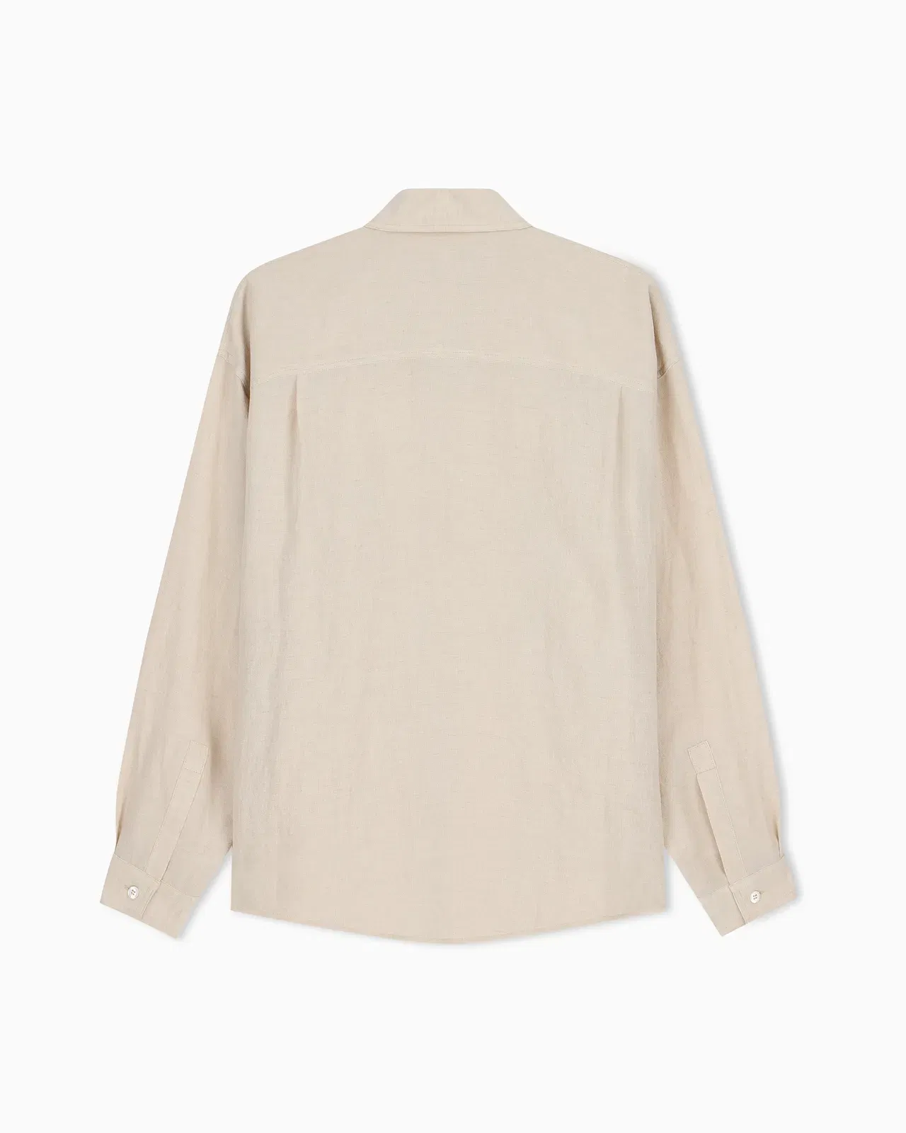 Emporio Armani Denim-effect linen-blend shirt