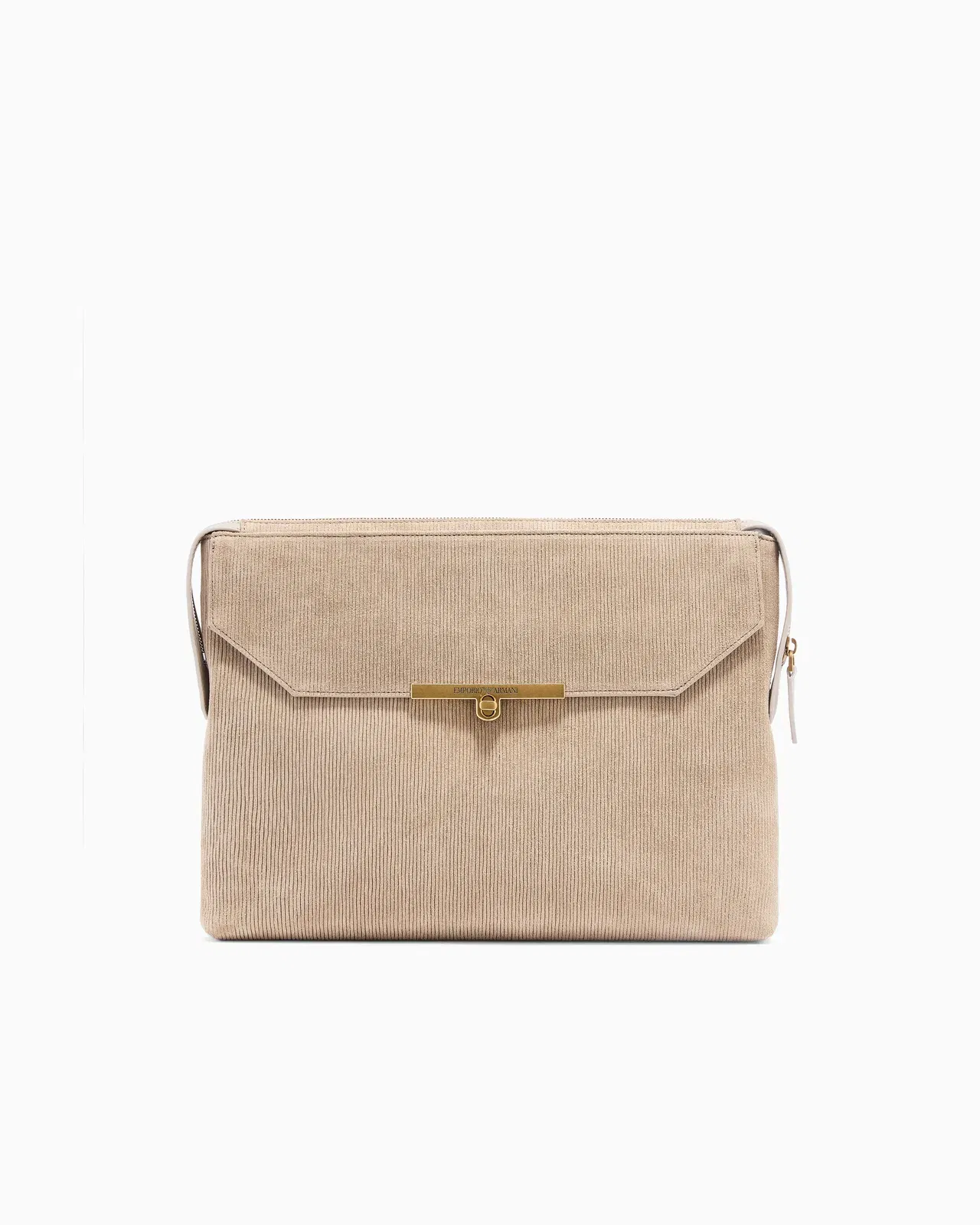Emporio Armani embossed suede pouch