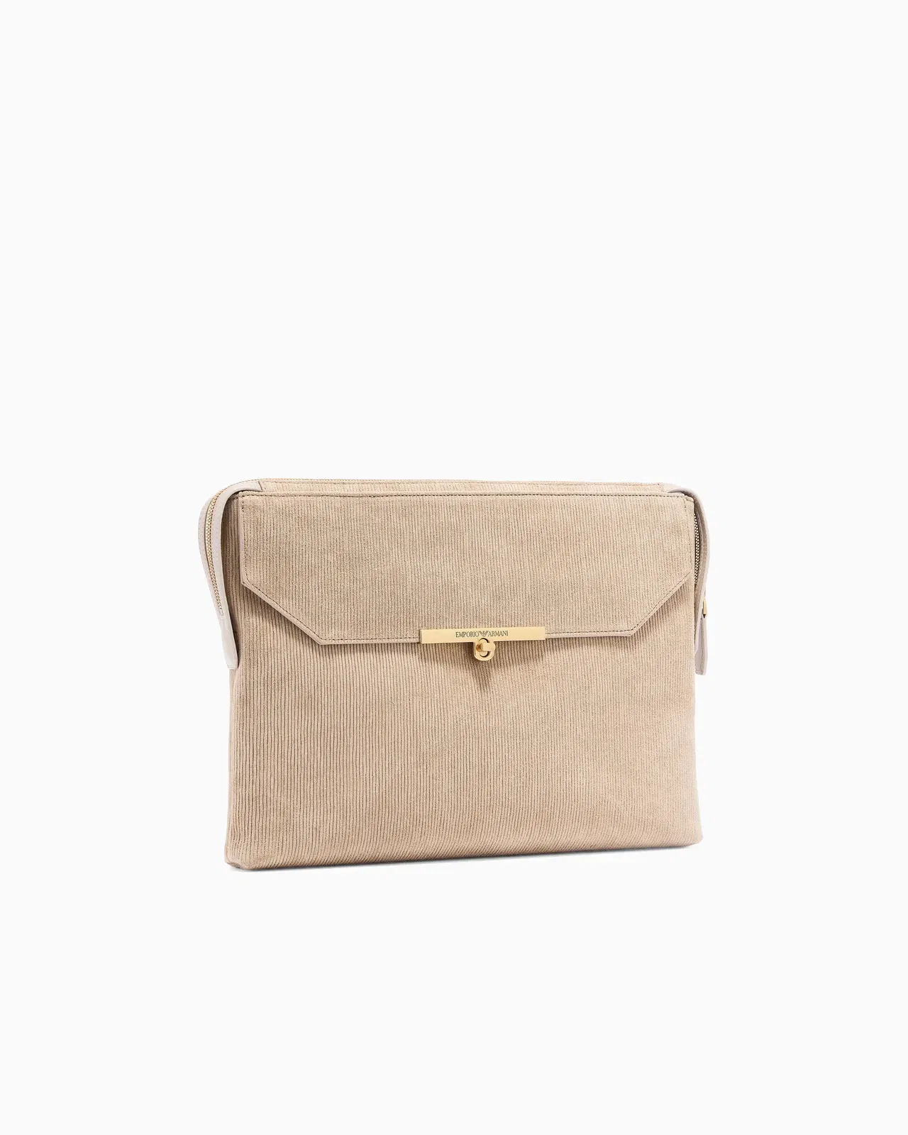 Emporio Armani embossed suede pouch