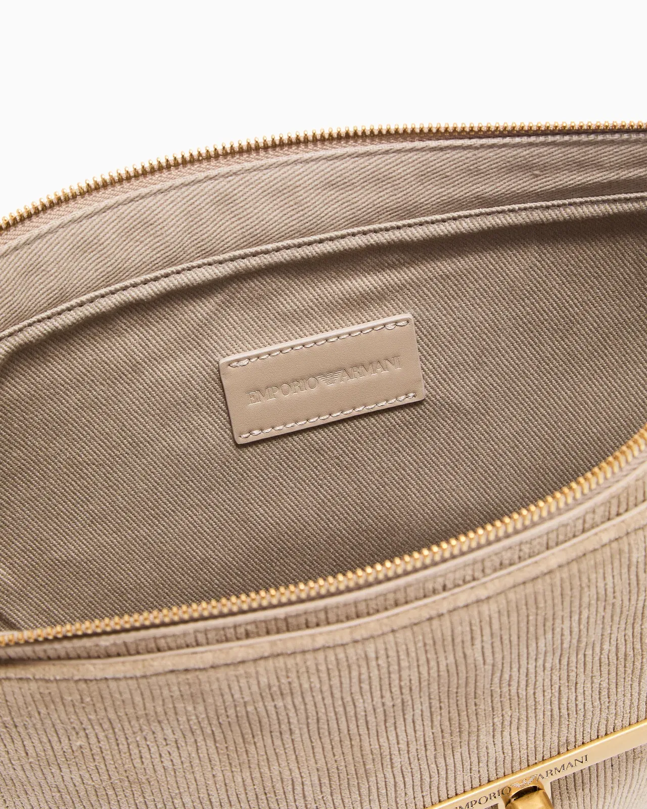 Emporio Armani embossed suede pouch