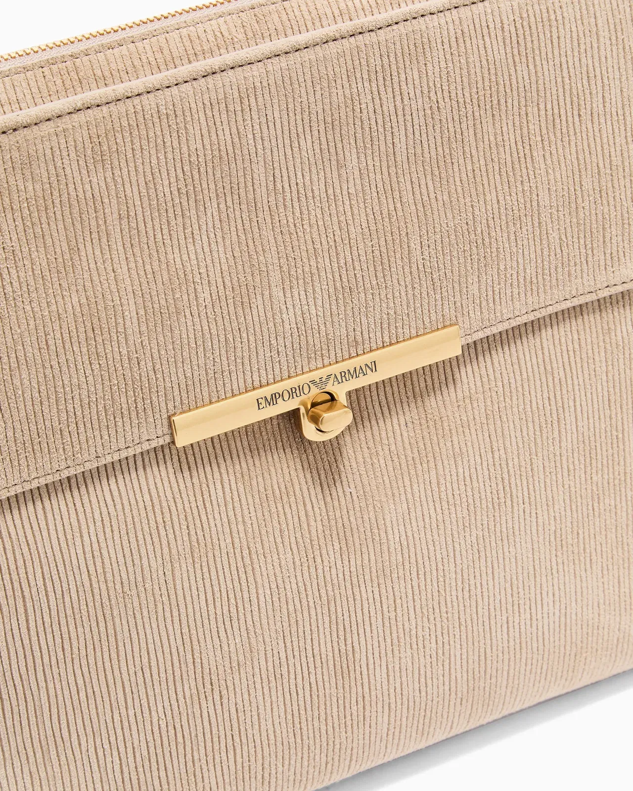 Emporio Armani embossed suede pouch