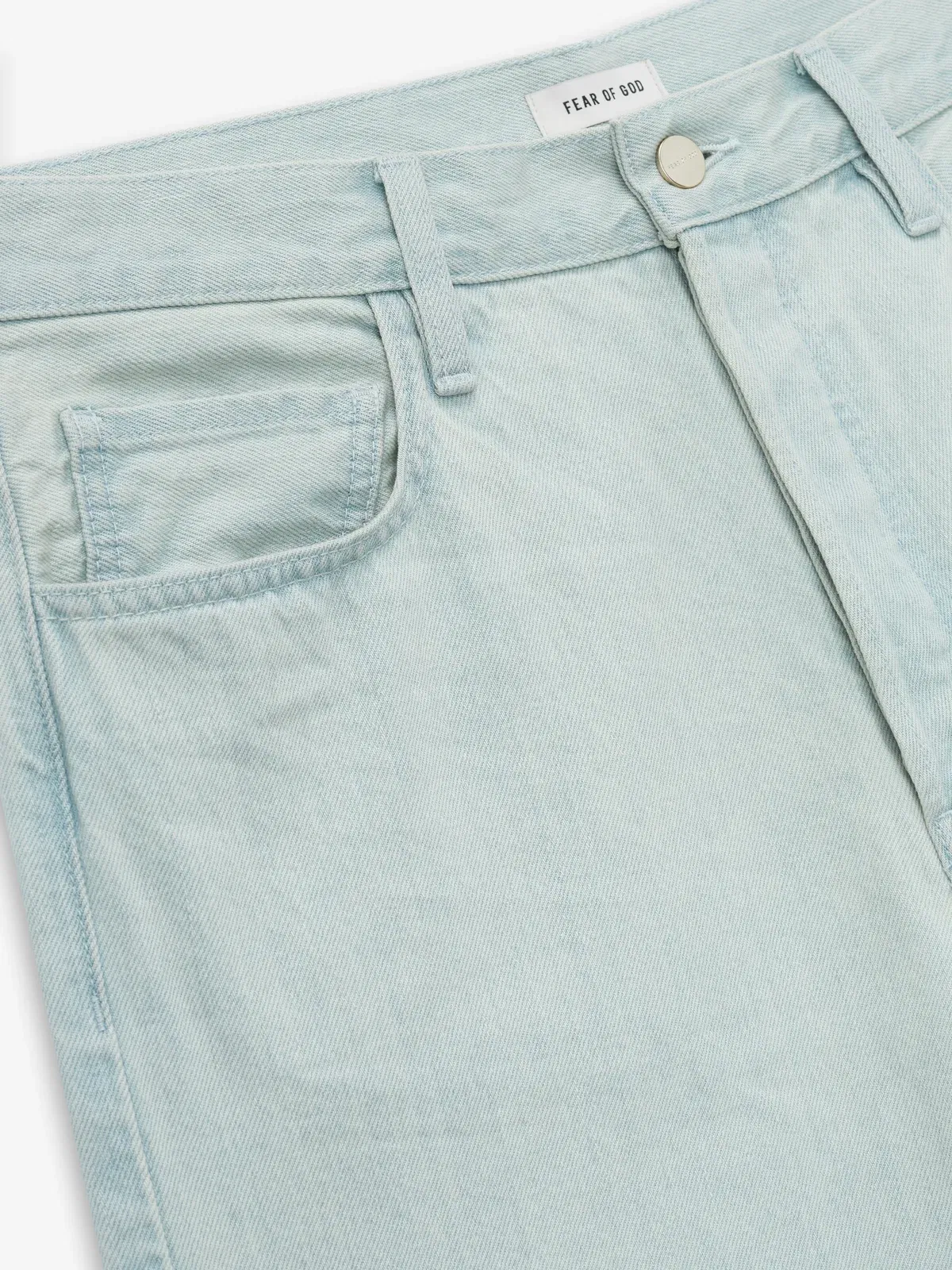 Essentials Bleach Washed Denim Straight 5 Pocket Bleach Wash