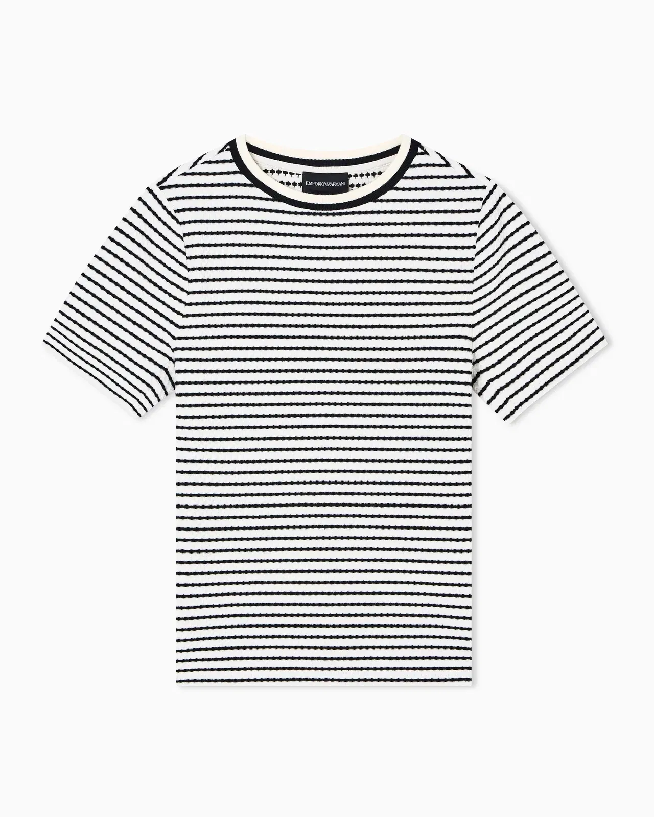 Emporio Armani Embossed-effect jacquard jersey jumper