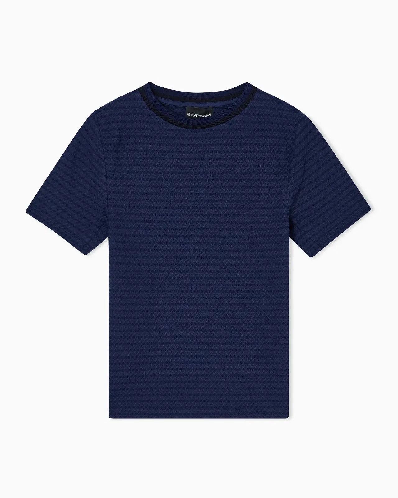 Emporio Armani Embossed-effect jacquard jersey jumper