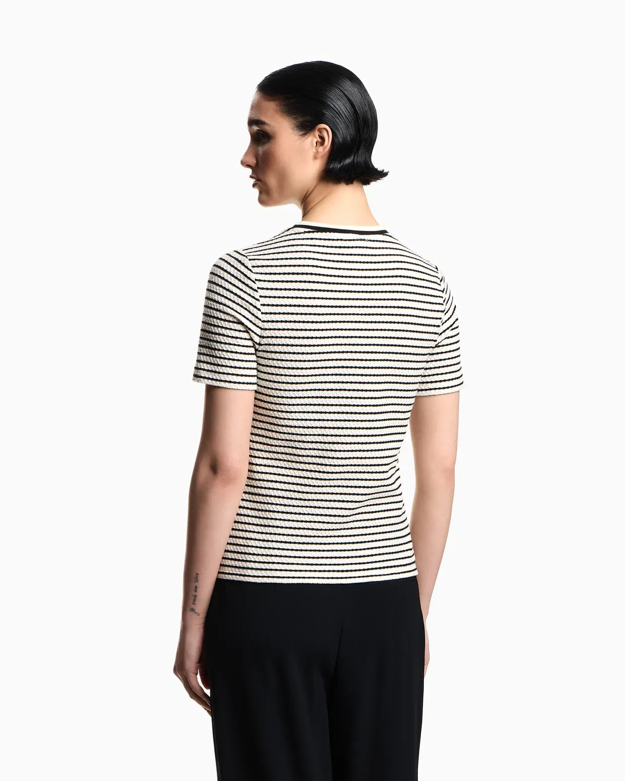 Emporio Armani Embossed-effect jacquard jersey jumper