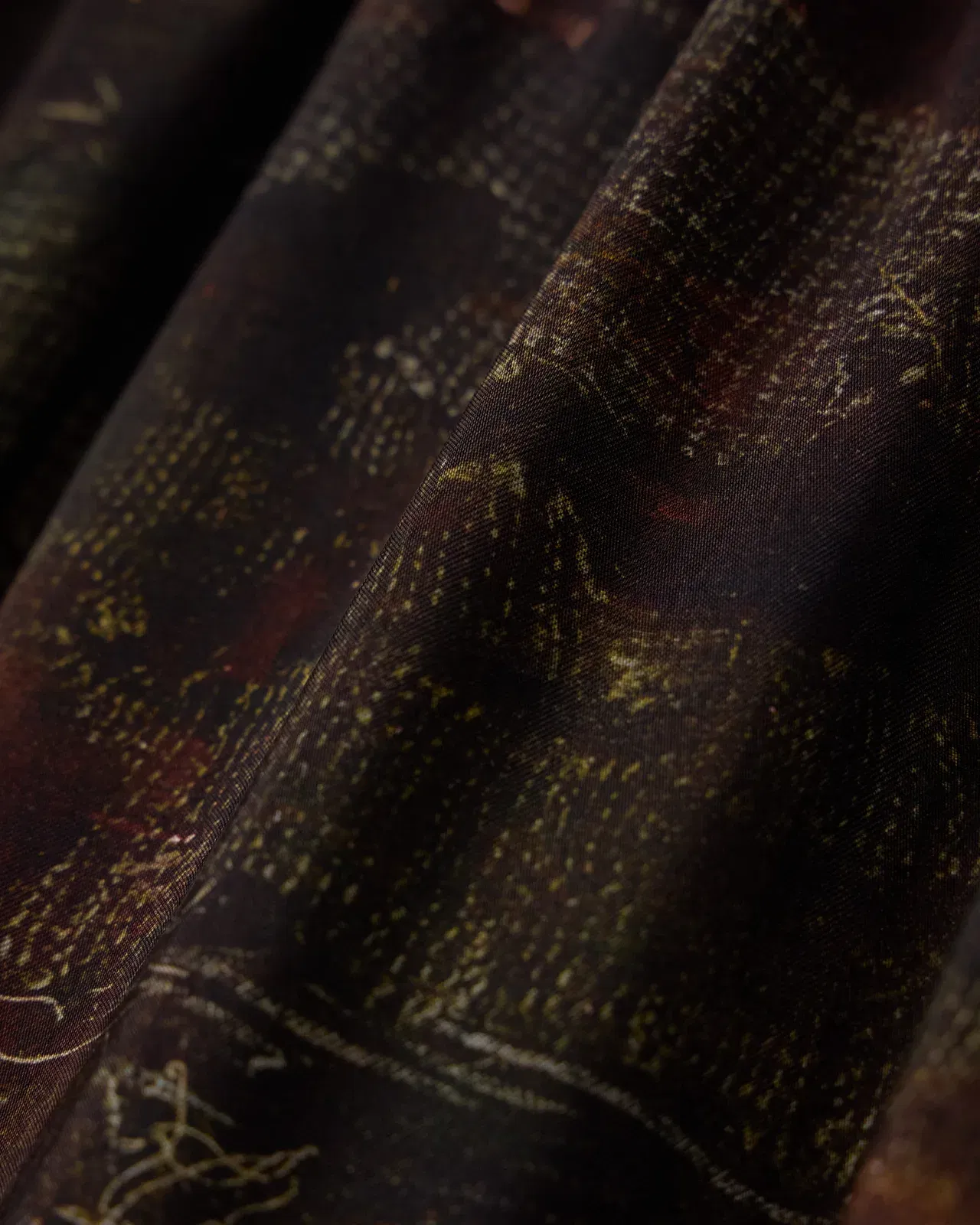 Emporio Armani Cupro twill trousers with all-over print