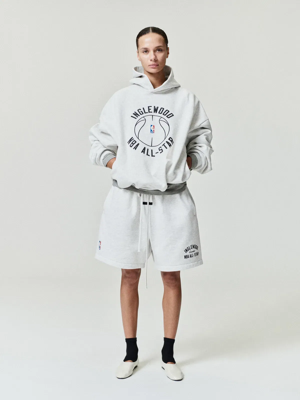 Essentials Inglewood X All Star Weekend '26 90S Hoodie Oatmeal Heather