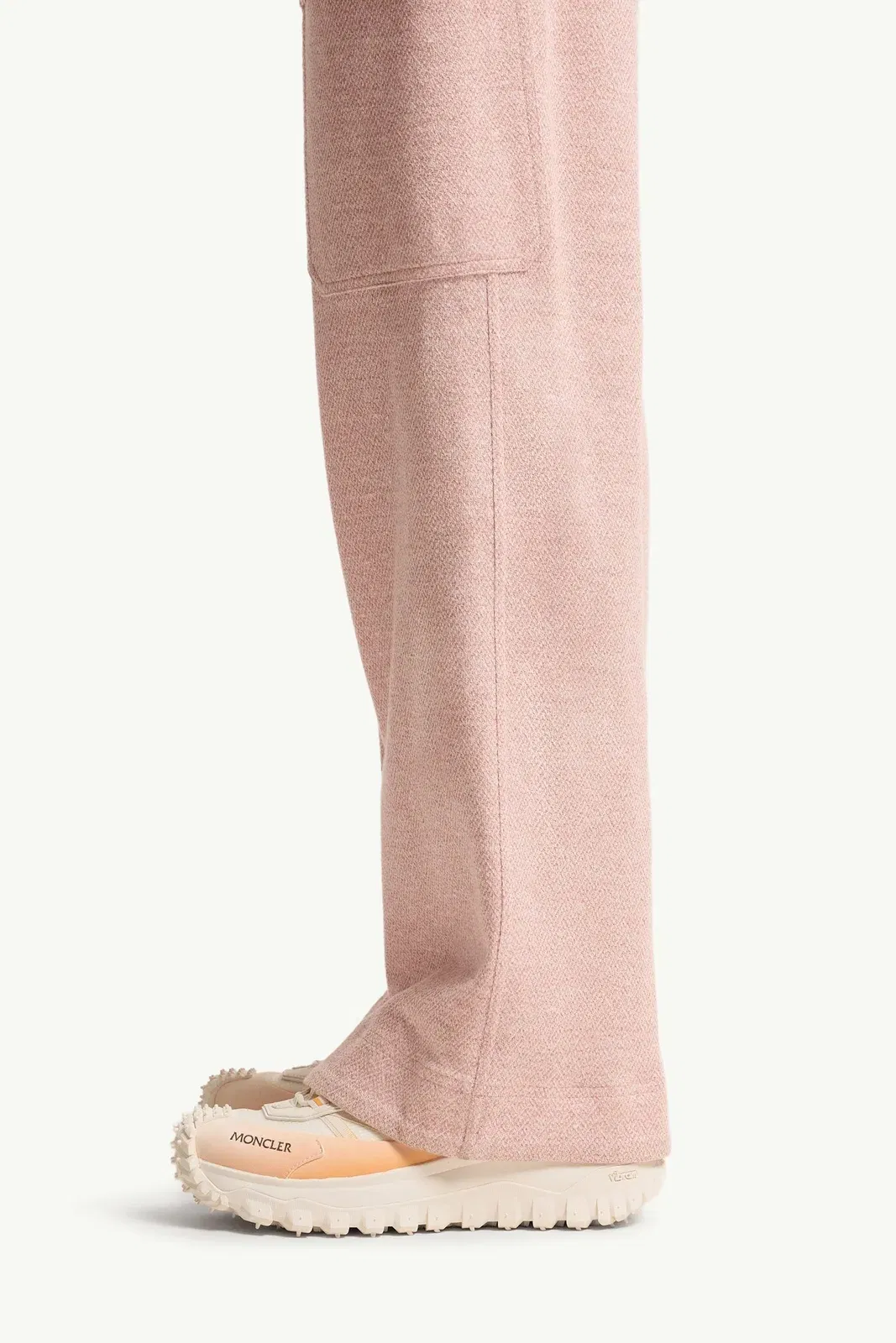 Moncler Linen & Cotton Blend Sweatpants Pink Pink