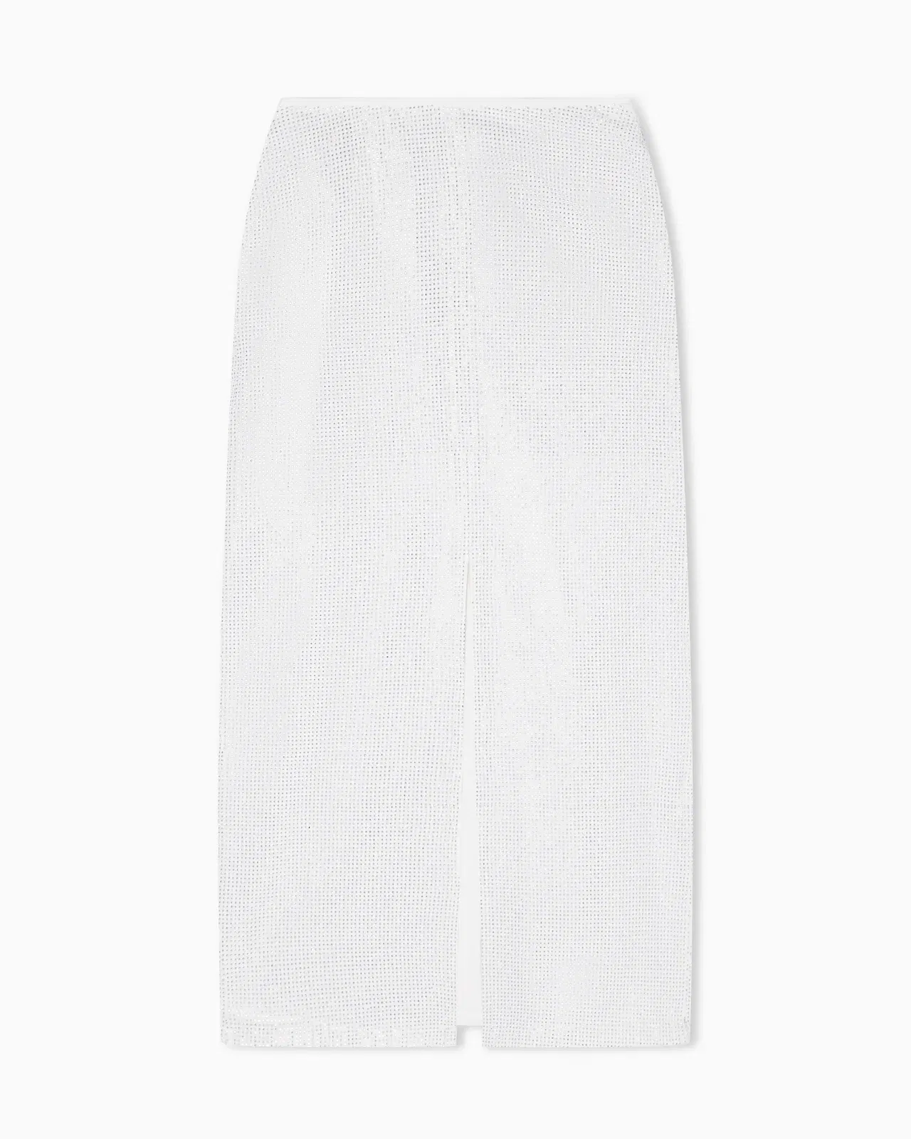 Emporio Armani Long drill skirt with all-over micro studs