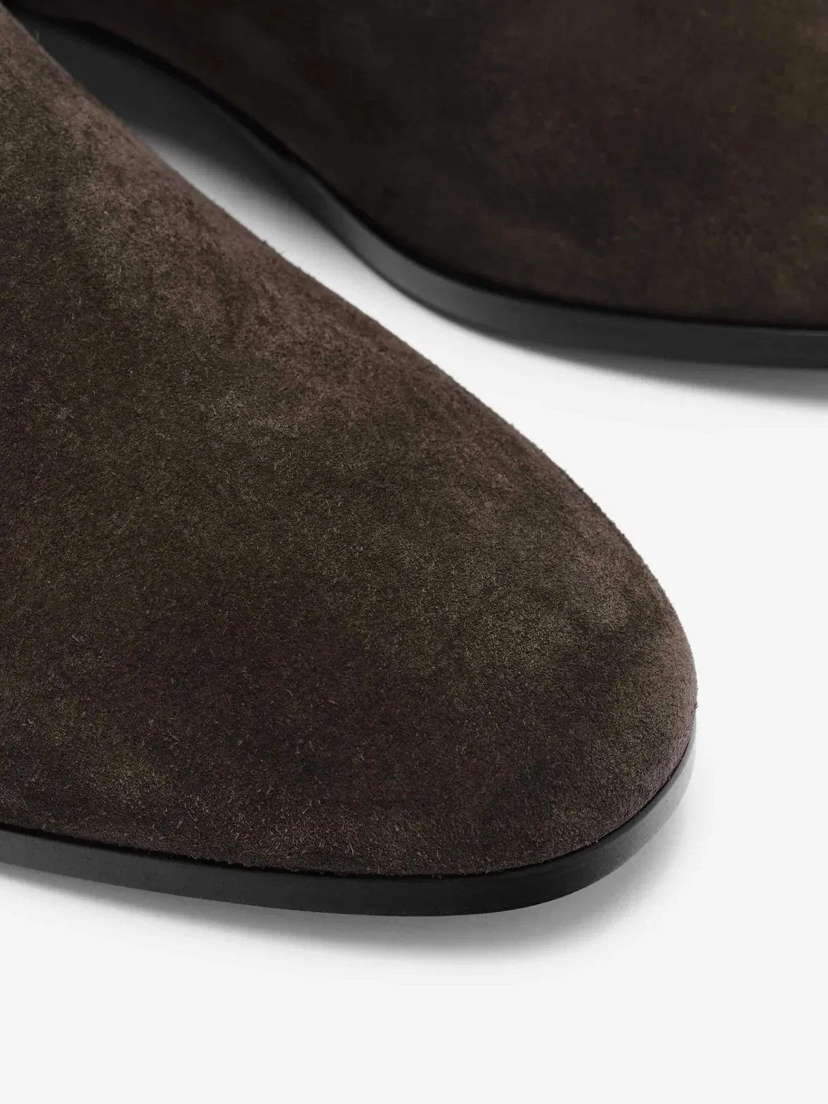 Essentials Suede Ankle Boot Dark Brown