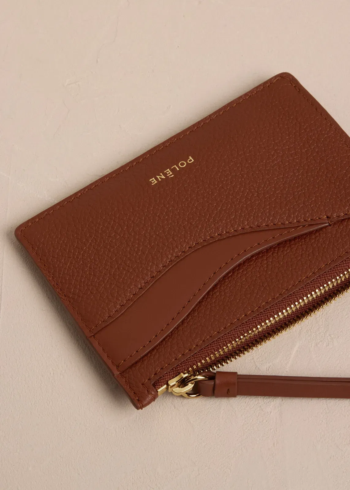 Polene Pouch Sierra Mini Duo Cognac