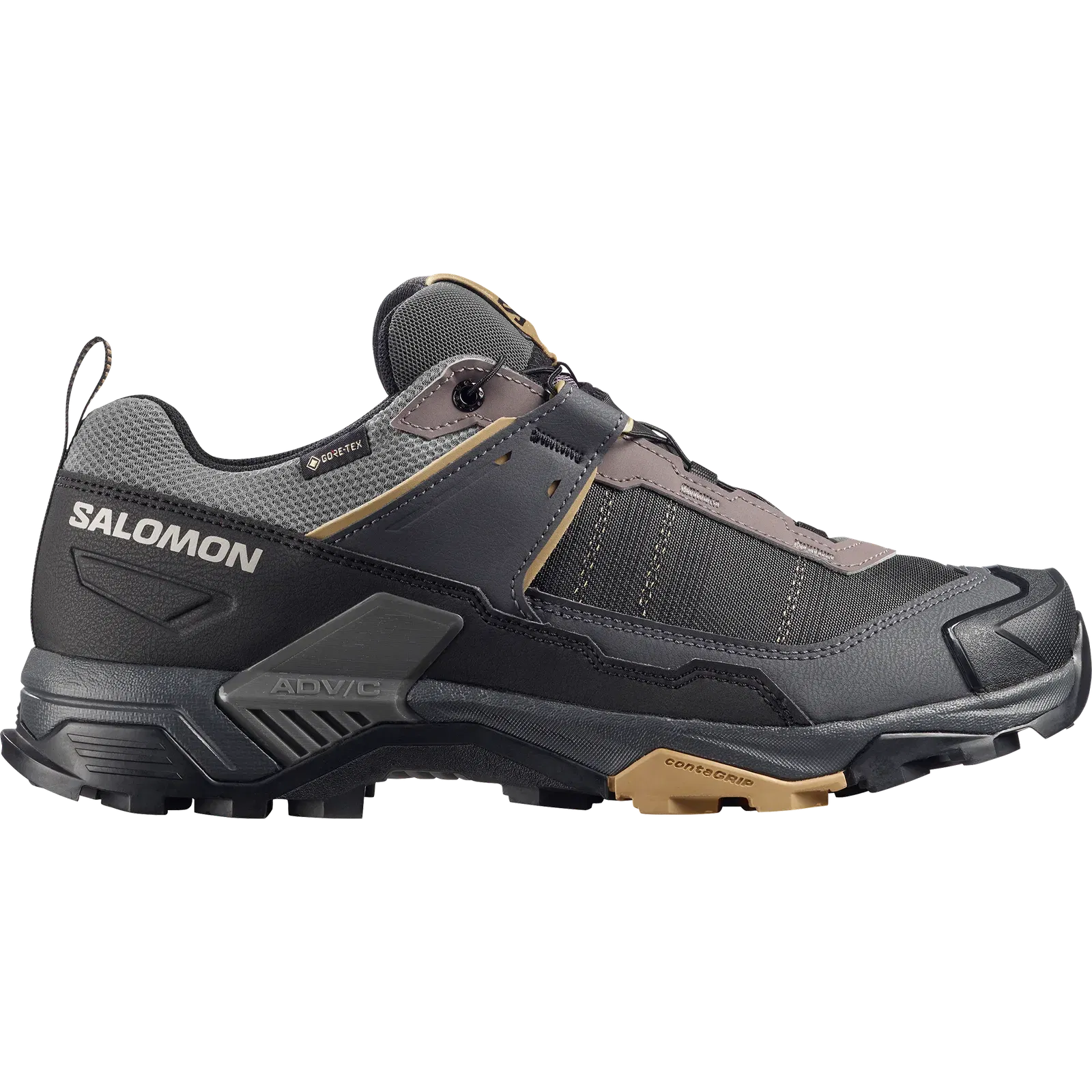 Salomon X Ultra 5 Wide Gore-Tex Hiking & Backpacking Shoes Dark Gull Gray